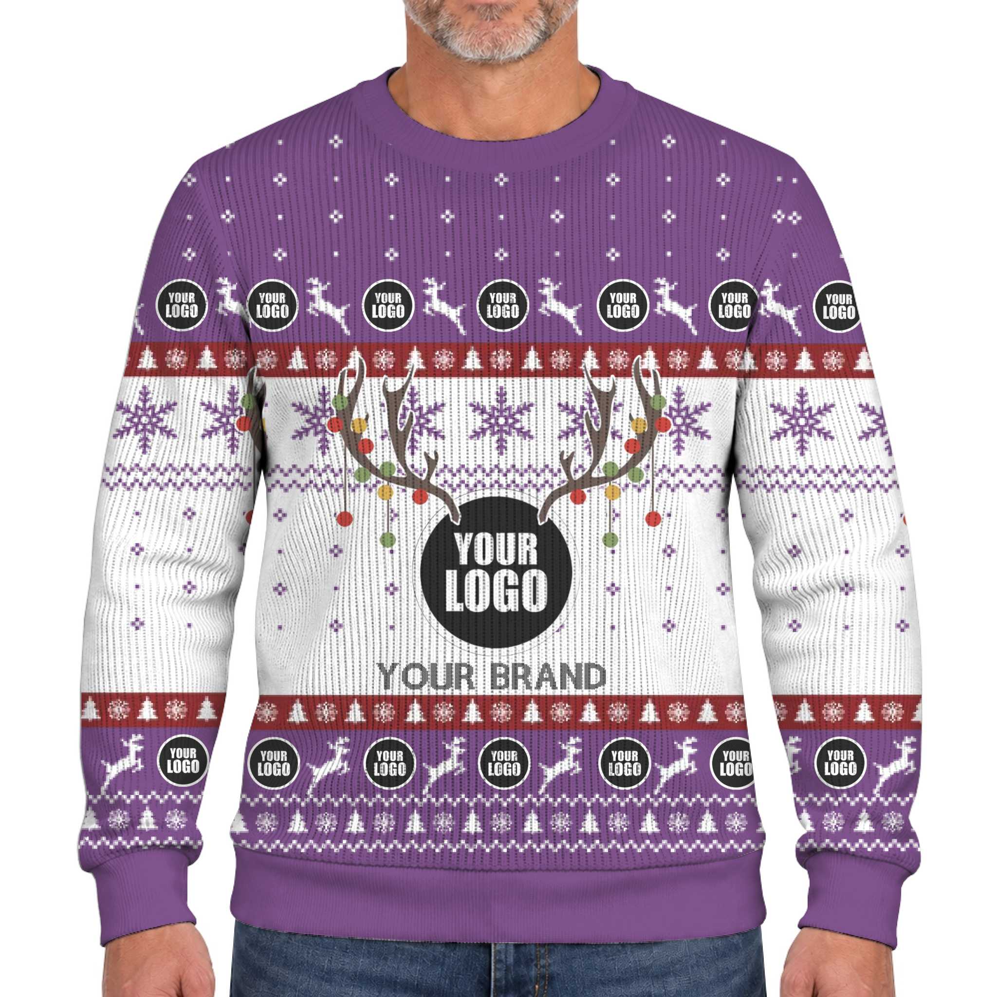 DIY Logo Or Face Ugly Christmas Soft Sweater 4