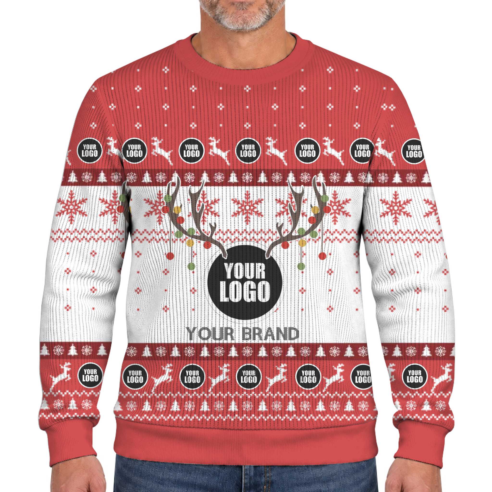 DIY Logo Or Face Ugly Christmas Soft Sweater 5