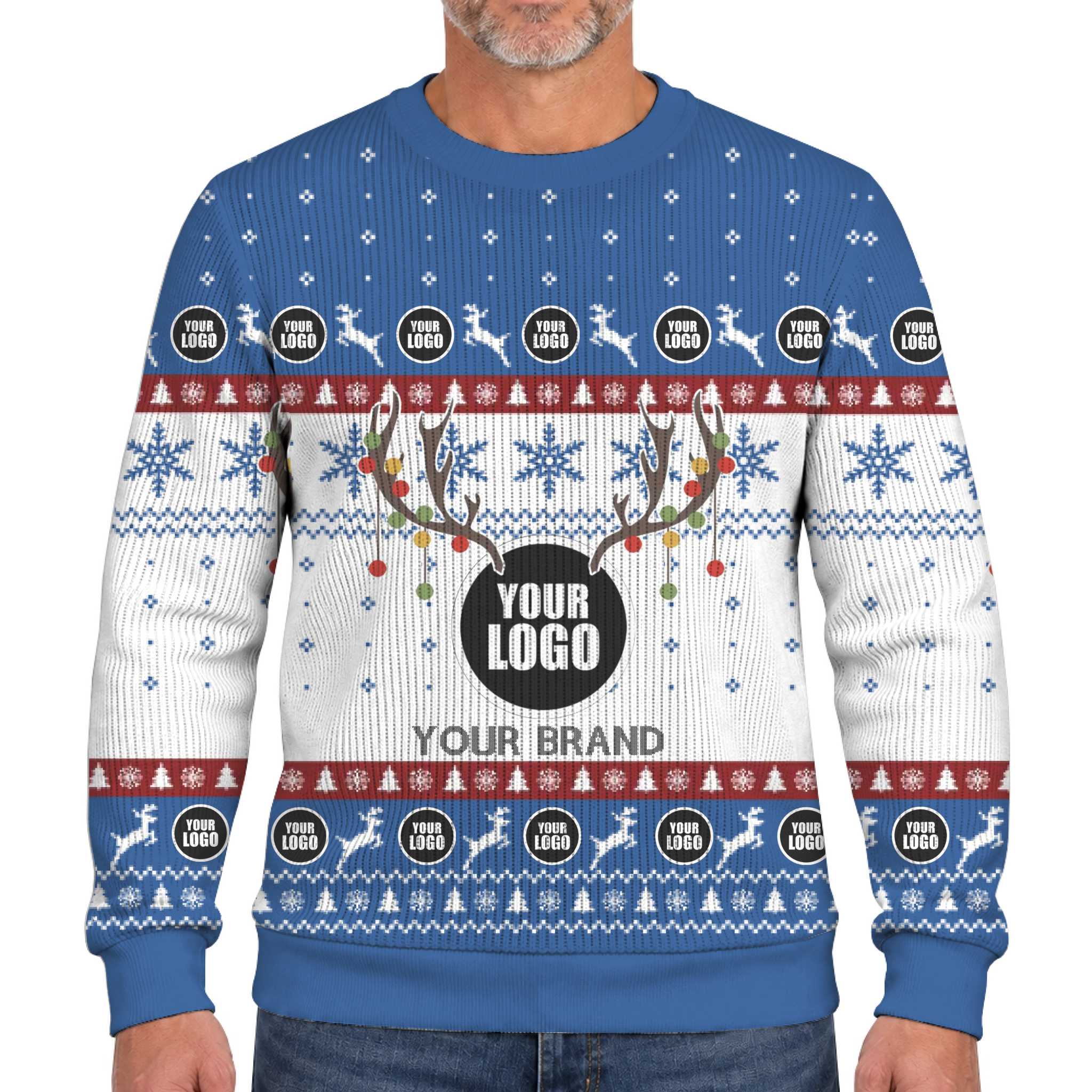 DIY Logo Or Face Ugly Christmas Soft Sweater 6