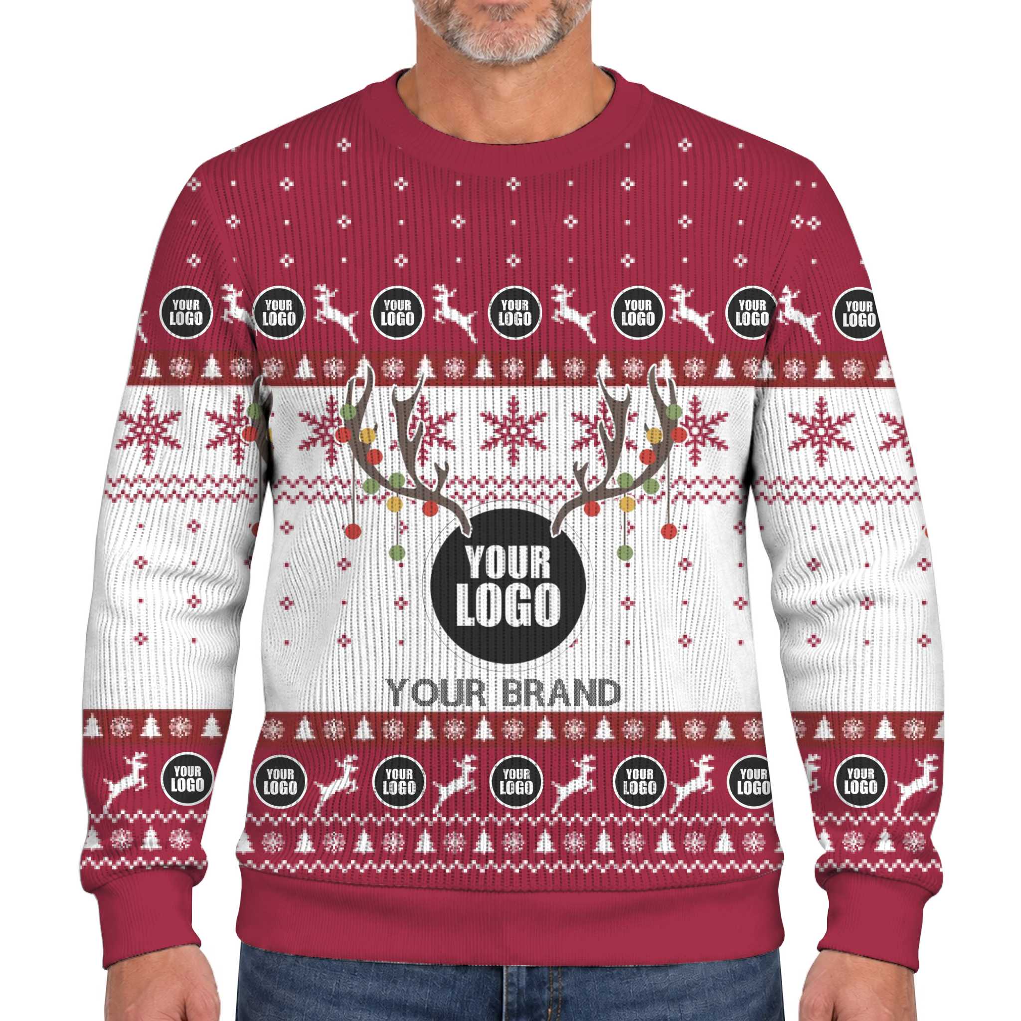 DIY Logo Or Face Ugly Christmas Soft Sweater 8