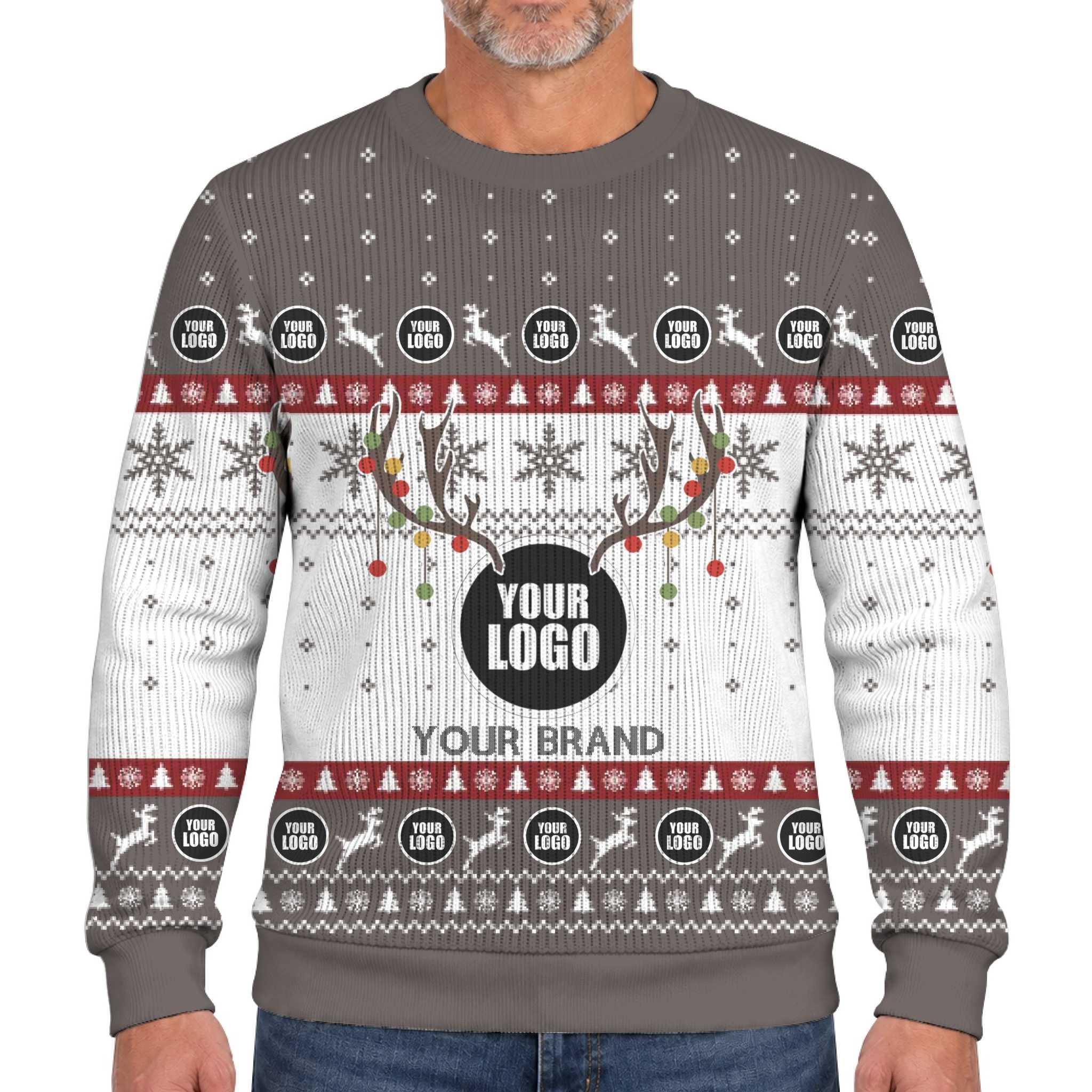 DIY Logo Or Face Ugly Christmas Soft Sweater 9