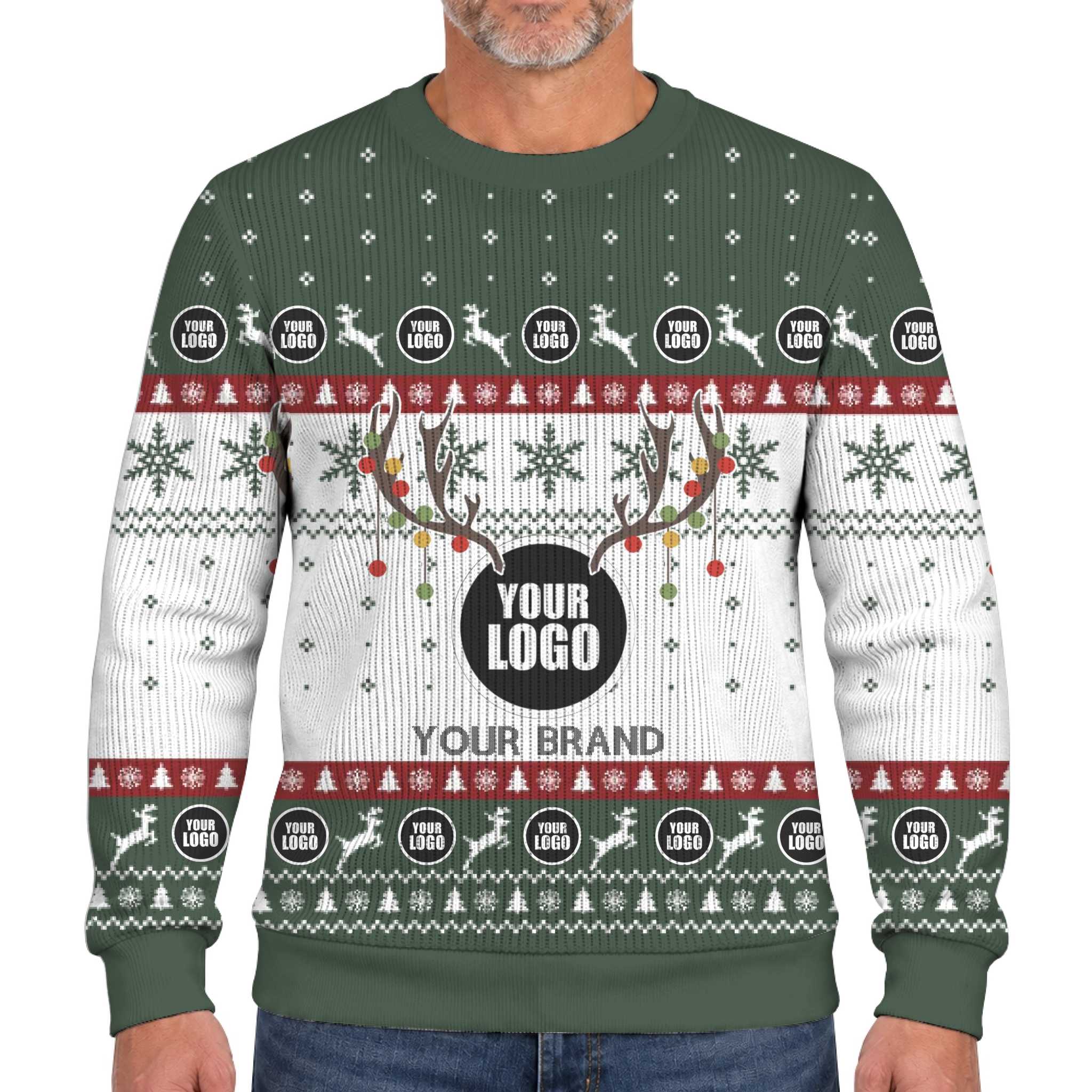 DIY Logo Or Face Ugly Christmas Soft Sweater 10
