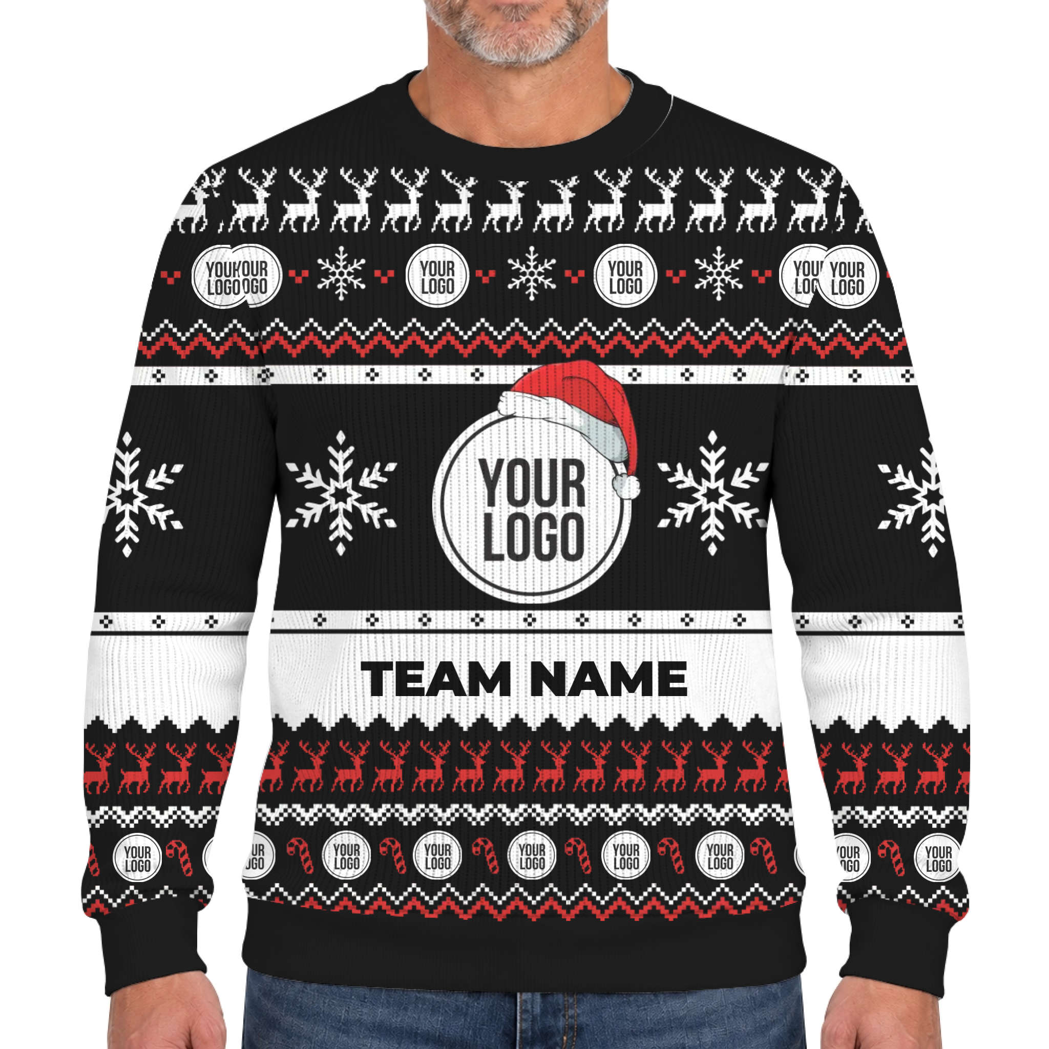 DIY Ugly Christmas Soft Sweater With Logo And Text 3