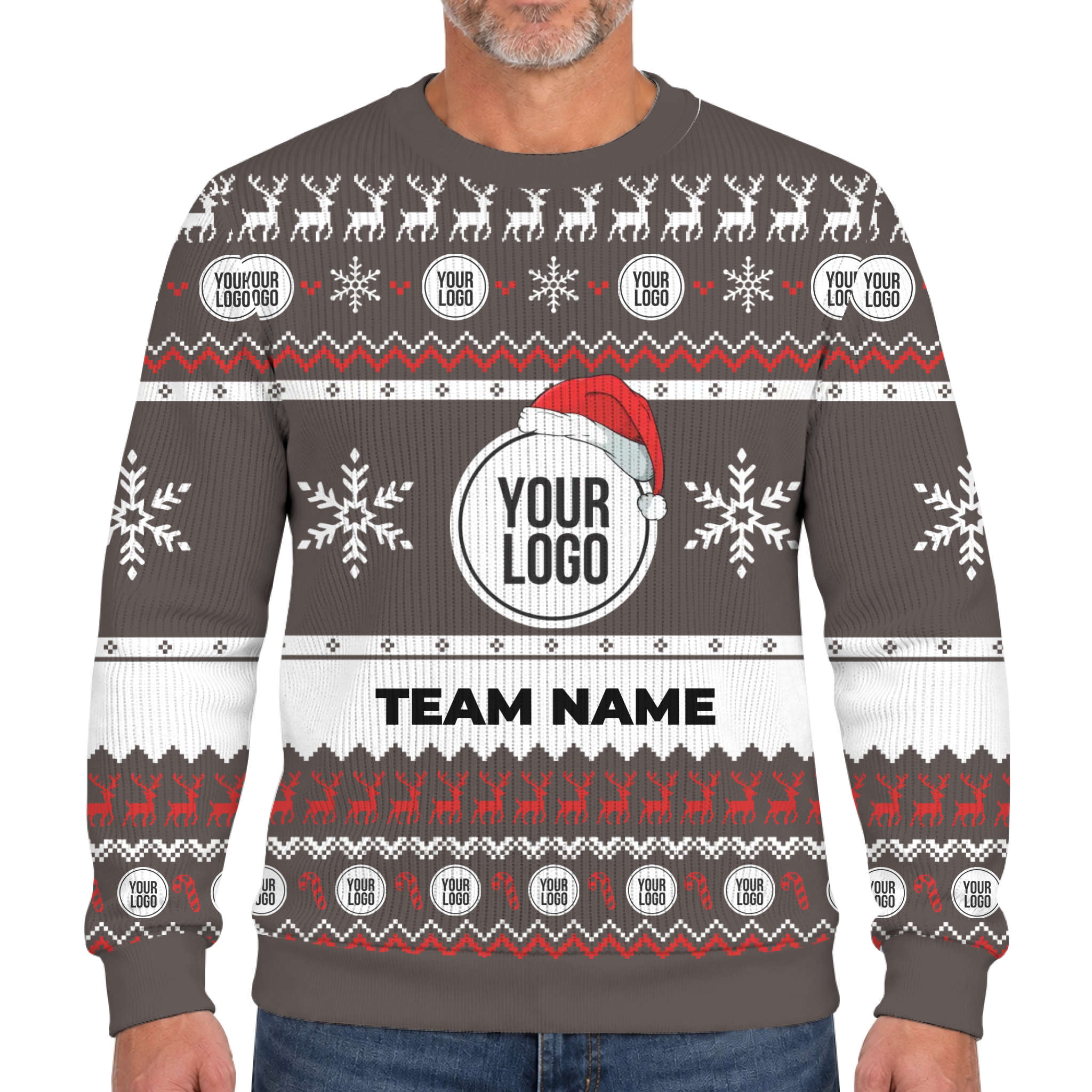 DIY Ugly Christmas Soft Sweater With Logo And Text 5