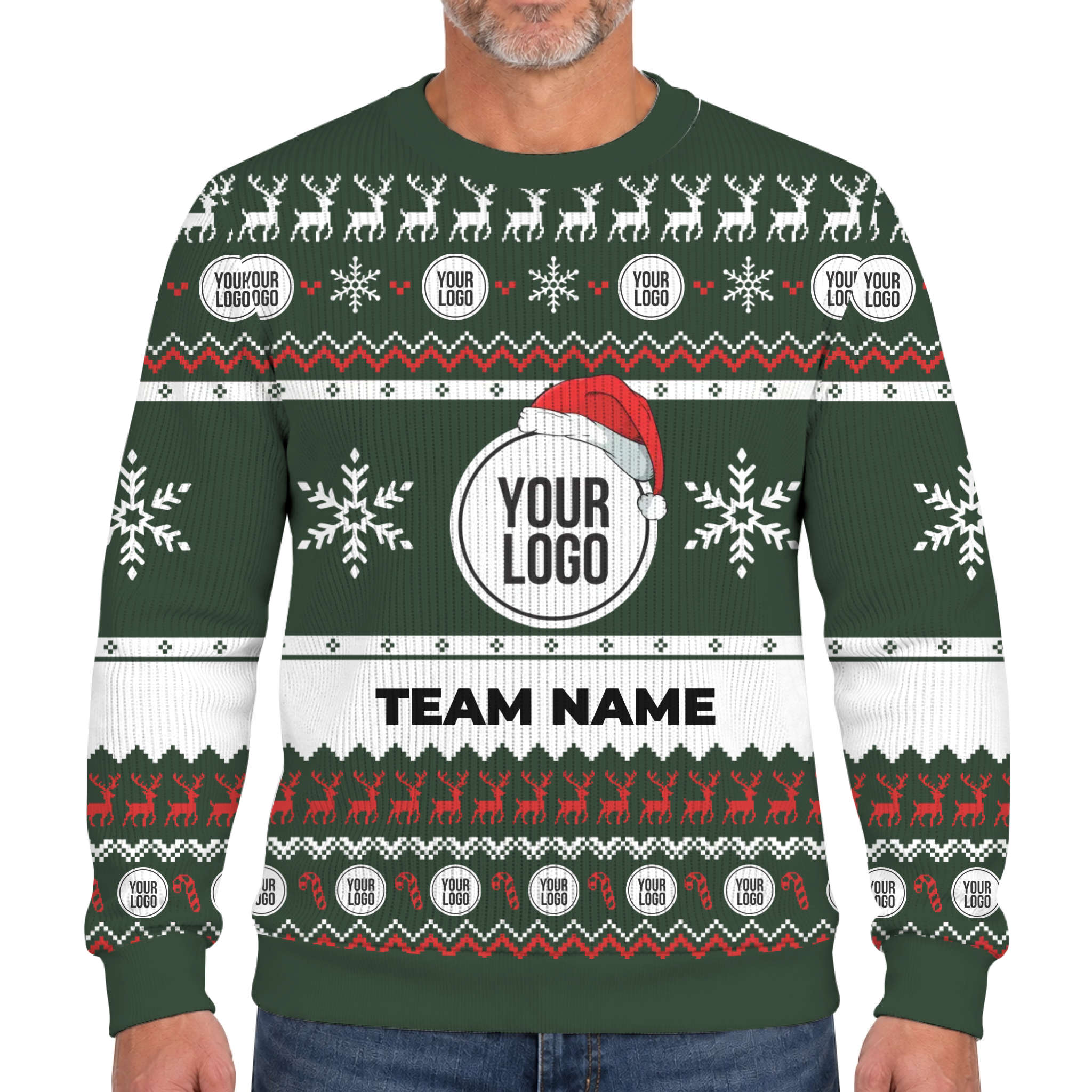 DIY Ugly Christmas Soft Sweater With Logo And Text 6