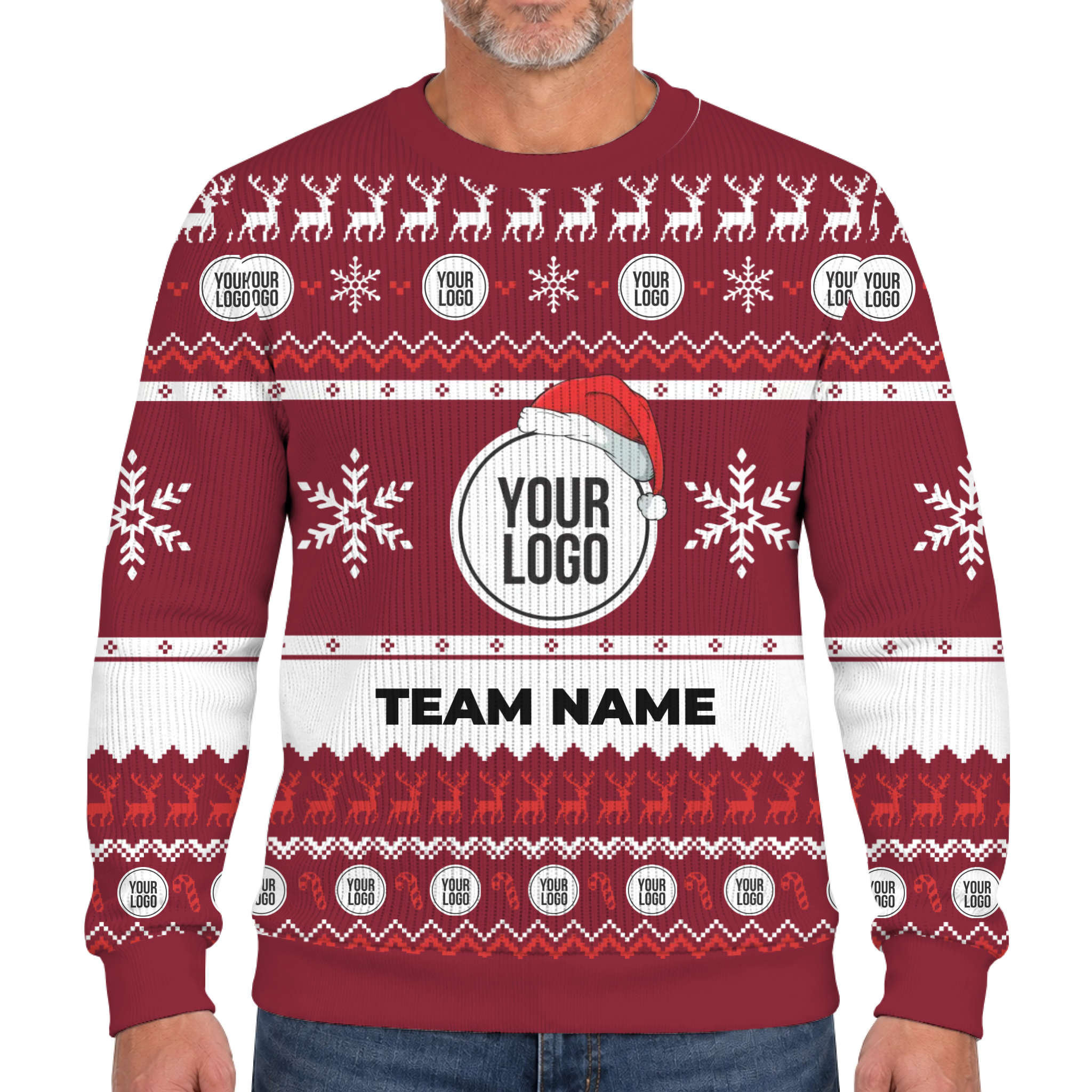 DIY Ugly Christmas Soft Sweater With Logo And Text 8