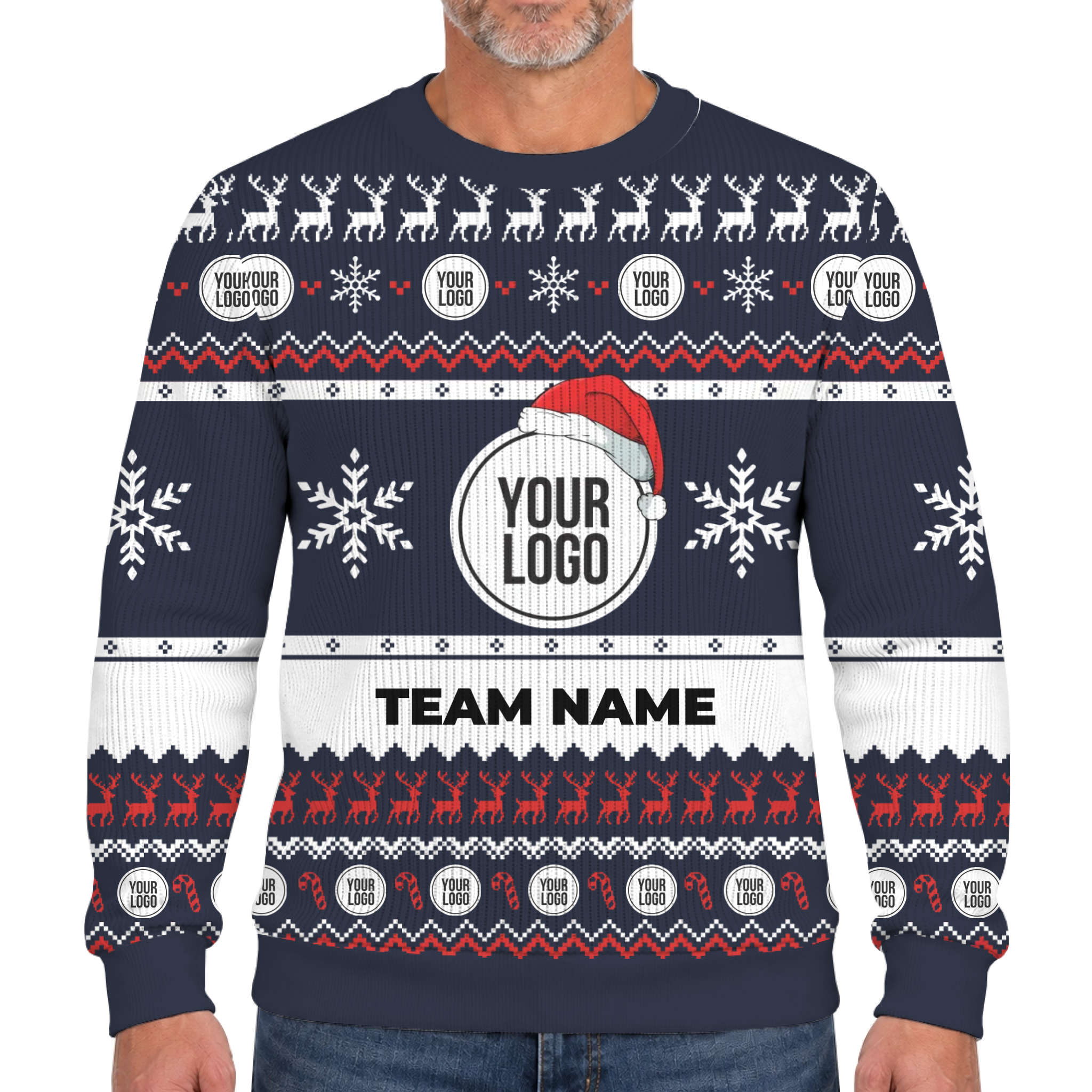 DIY Ugly Christmas Soft Sweater With Logo And Text 9
