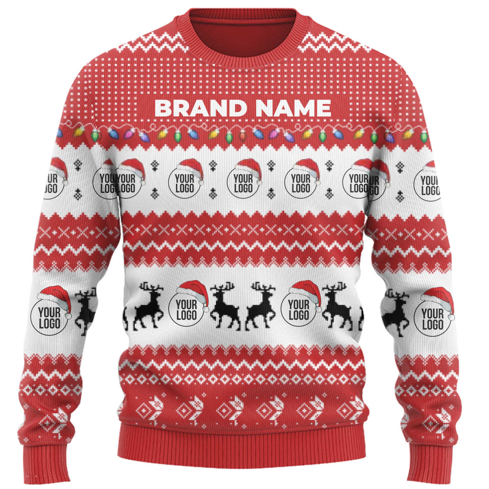 Delightful Logo Or Face Custom Ugly Christmas Sweater  2
