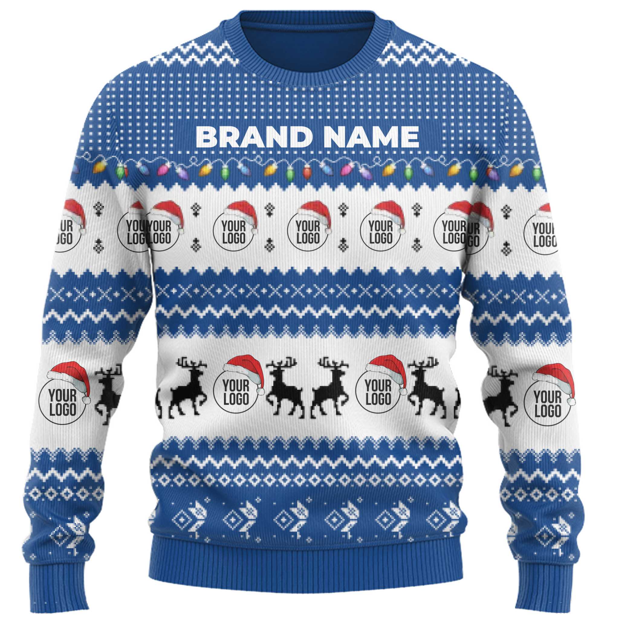 Delightful Logo Or Face Custom Ugly Christmas Sweater  3