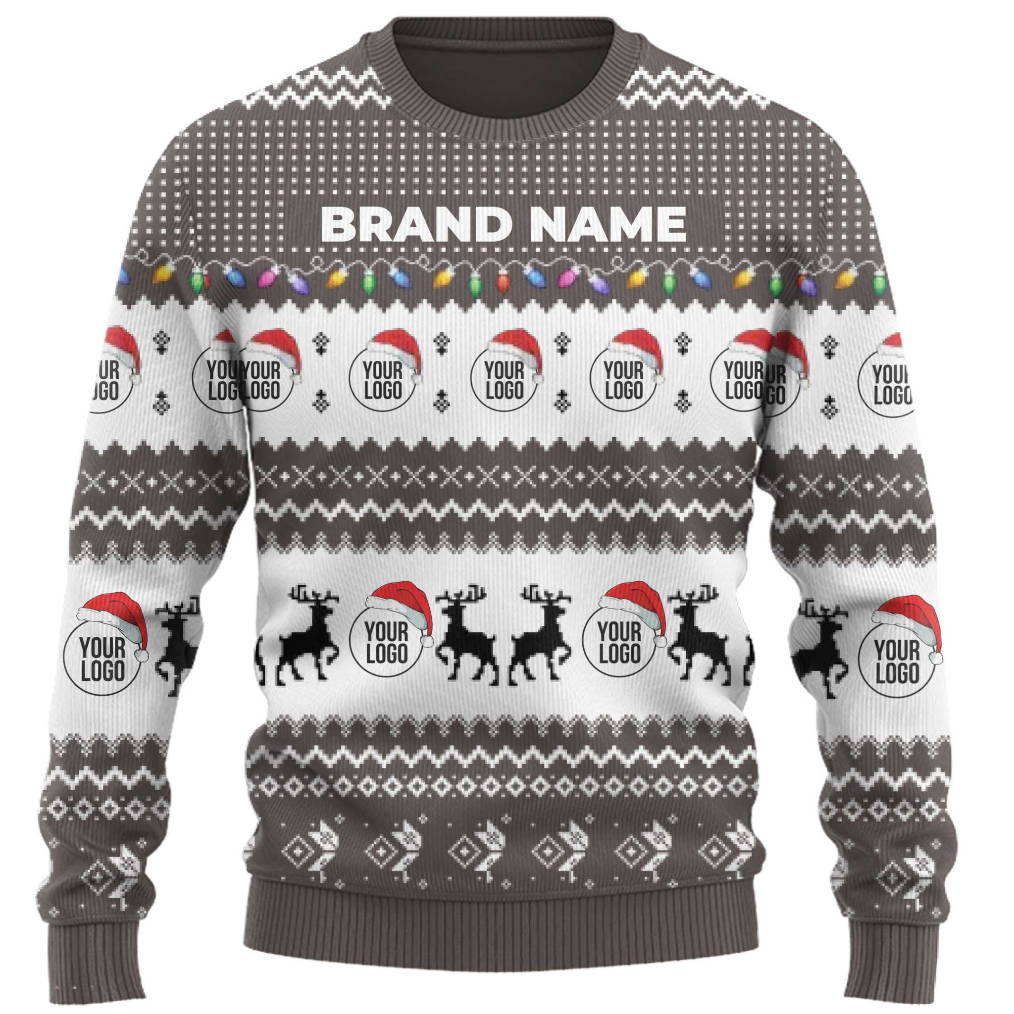 Delightful Logo Or Face Custom Ugly Christmas Sweater  6