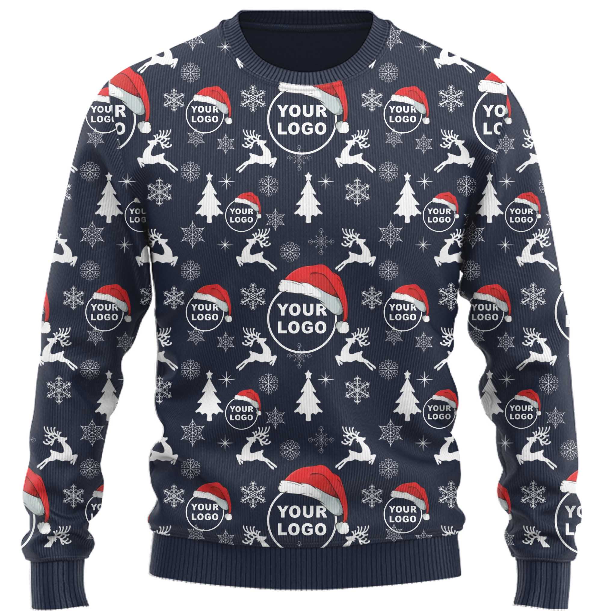 Festive Custom Logo All Over Printed Xmas Sweater  5