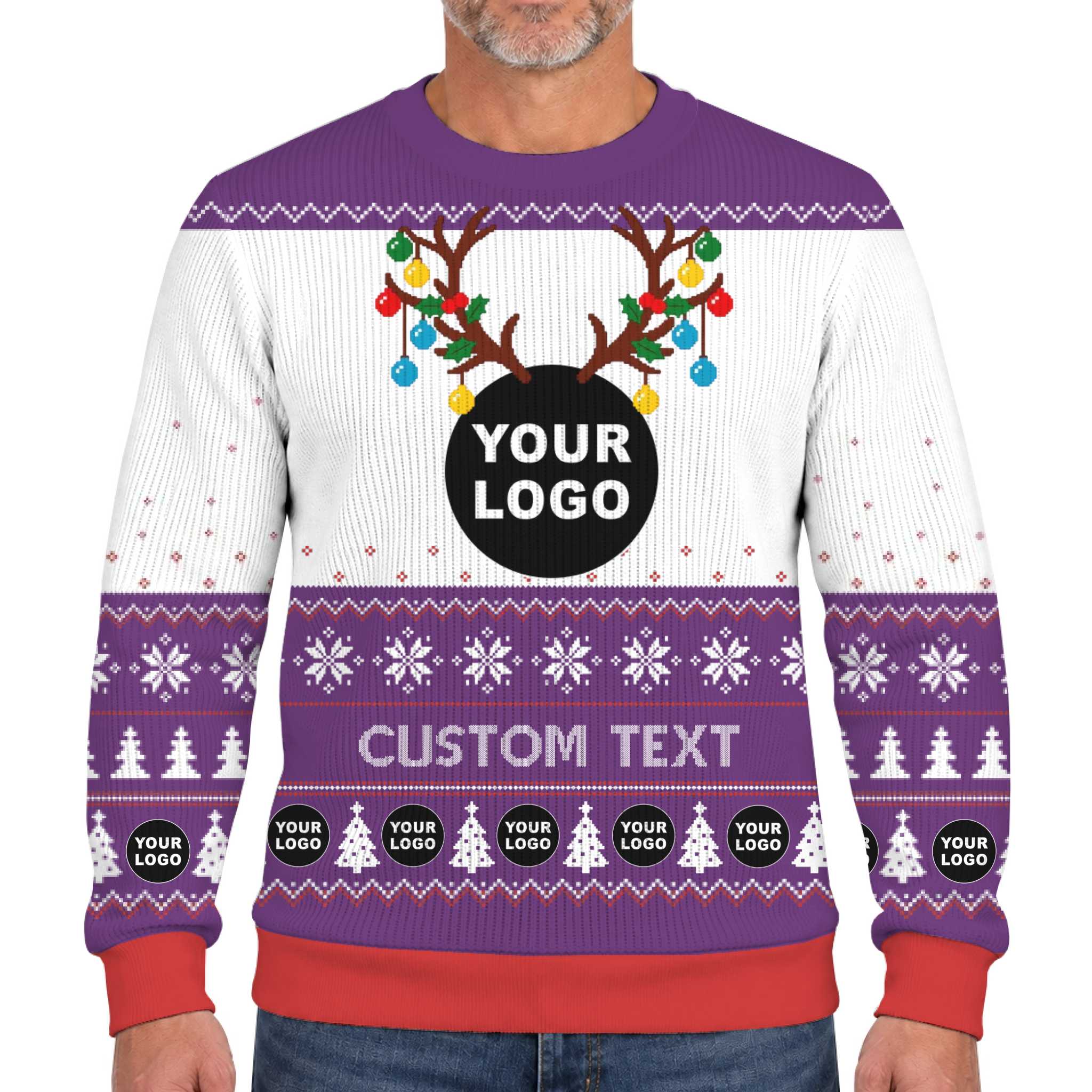 Live Preview Custom Logo Lookalike Knit Xmas Sweater 4