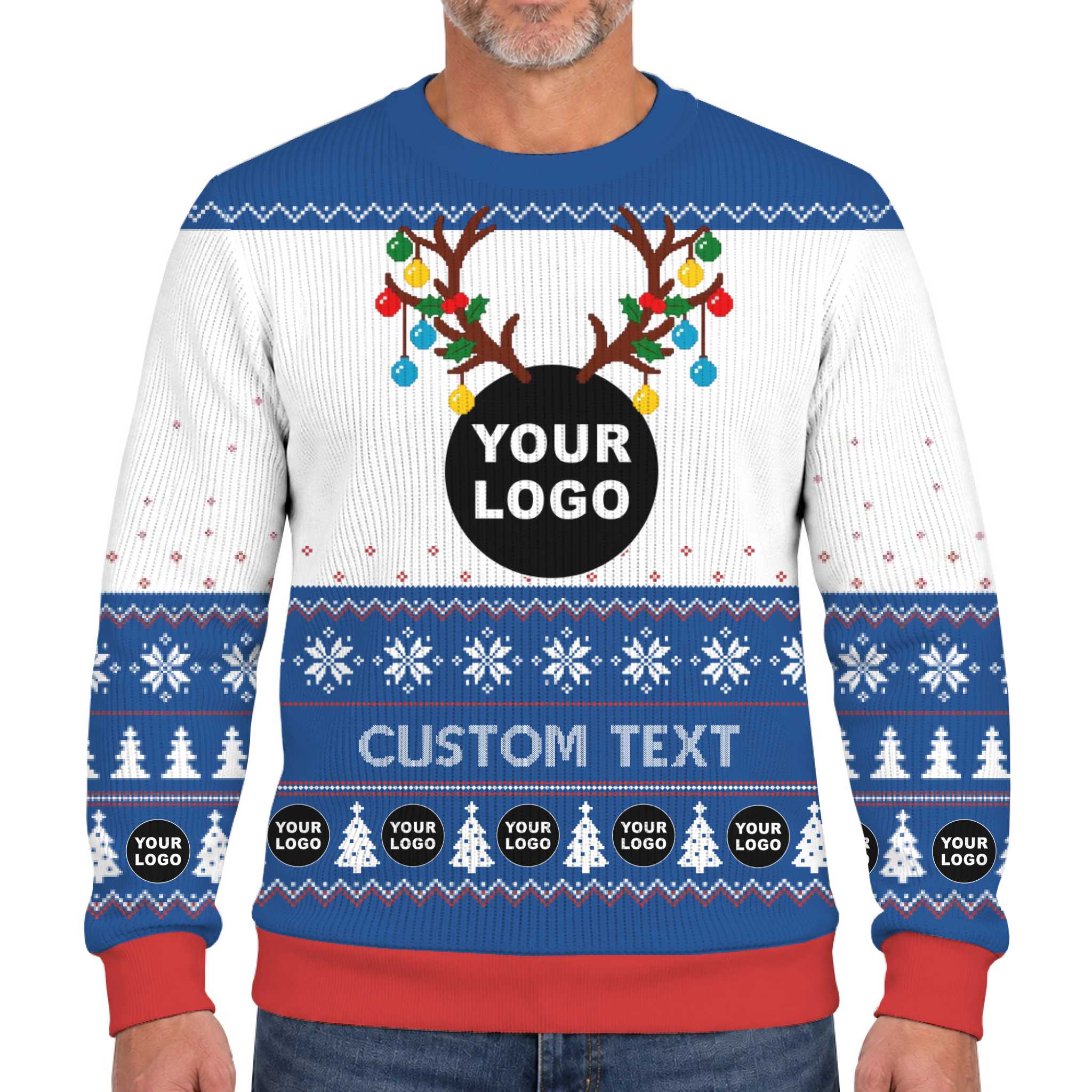 Live Preview Custom Logo Lookalike Knit Xmas Sweater 7