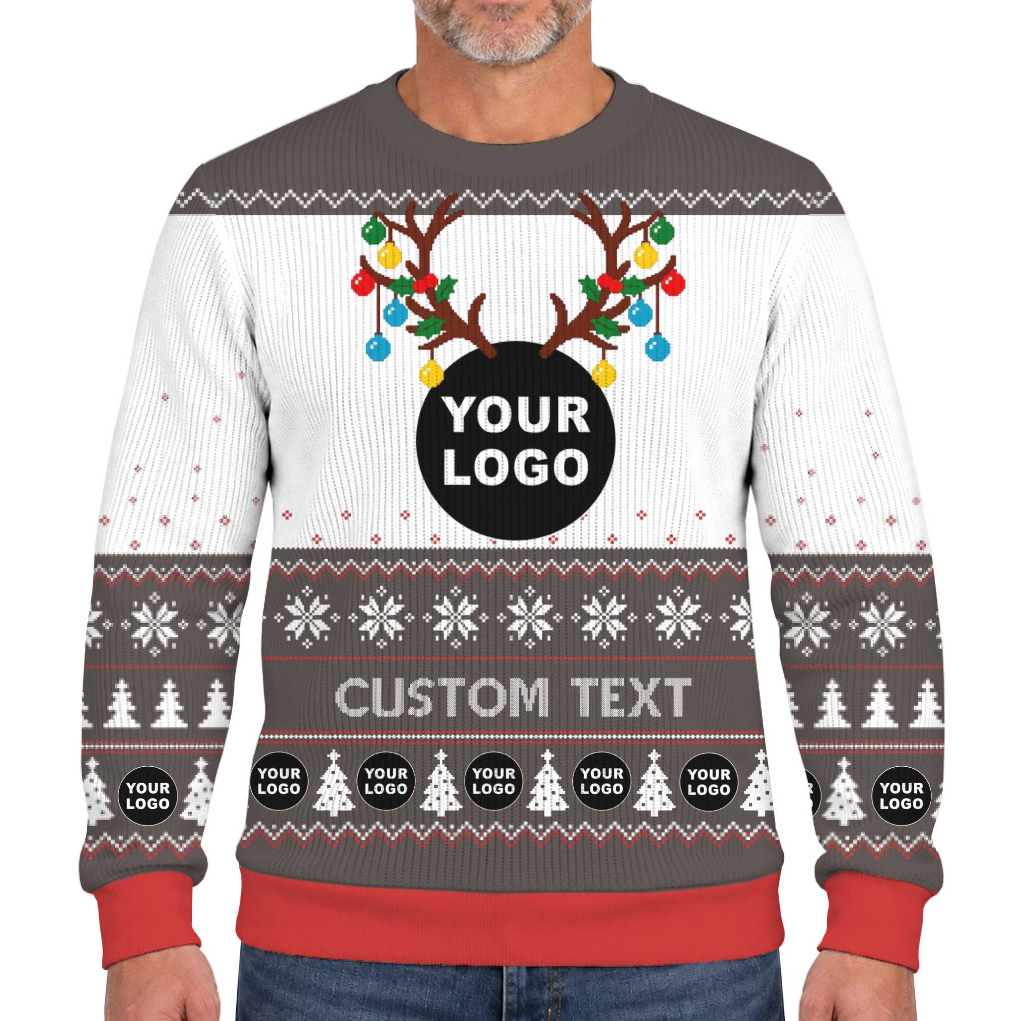 Live Preview Custom Logo Lookalike Knit Xmas Sweater 2