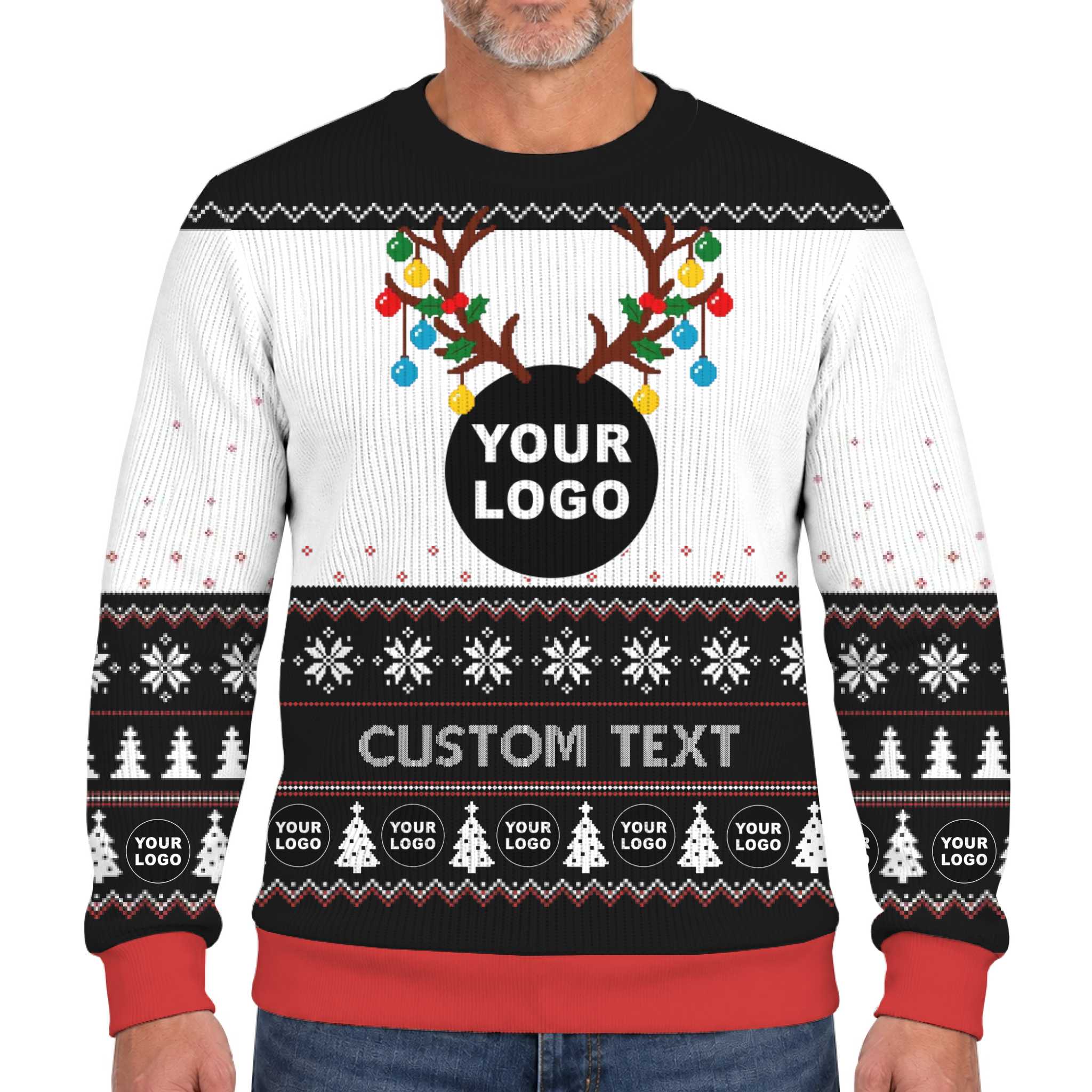Live Preview Custom Logo Lookalike Knit Xmas Sweater 8