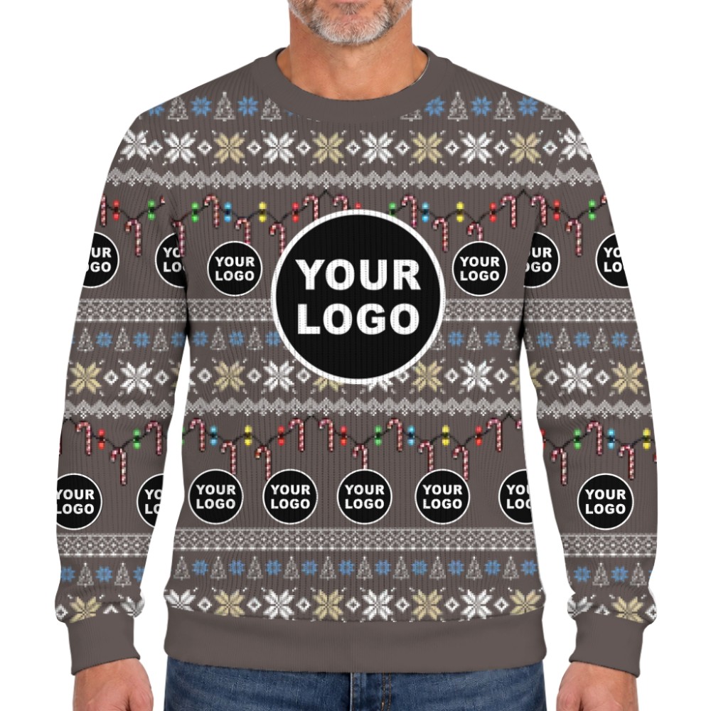 Live Preview Custom Team Logo Ugly Christmas Soft Sweater 6