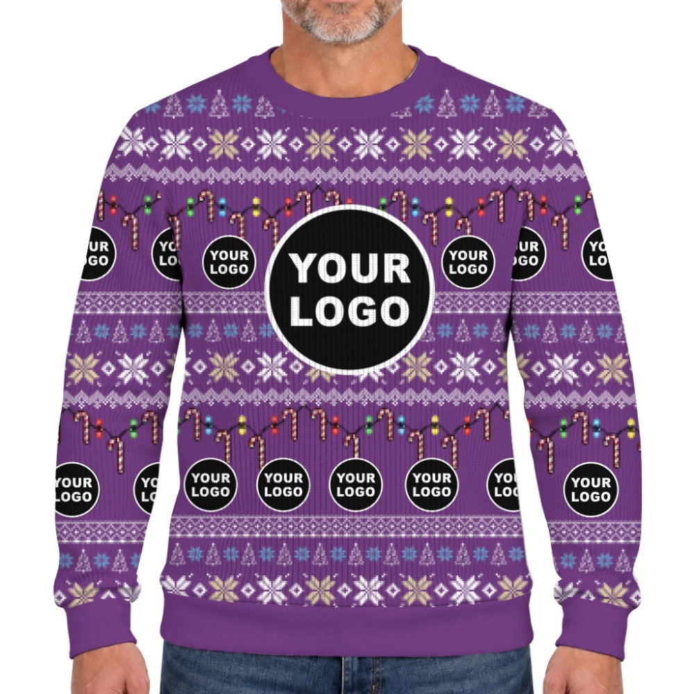 Live Preview Custom Team Logo Ugly Christmas Soft Sweater 10