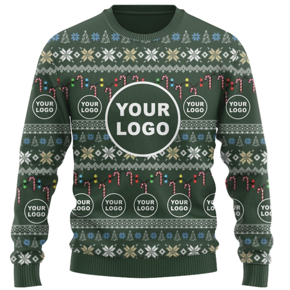 Live Preview Custom Team Logo Ugly Christmas Sweater 2
