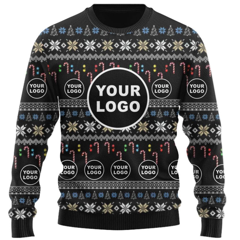 Live Preview Custom Team Logo Ugly Christmas Sweater 5