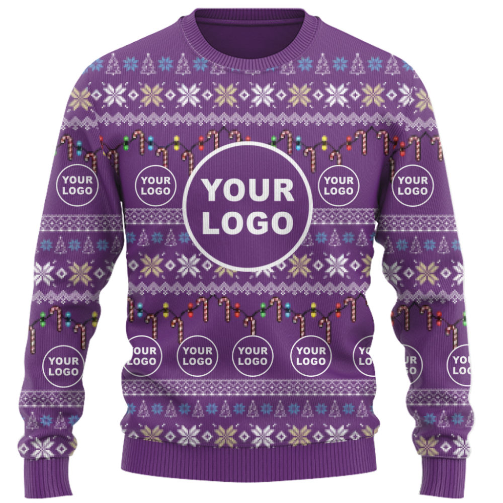 Live Preview Custom Team Logo Ugly Christmas Sweater 7