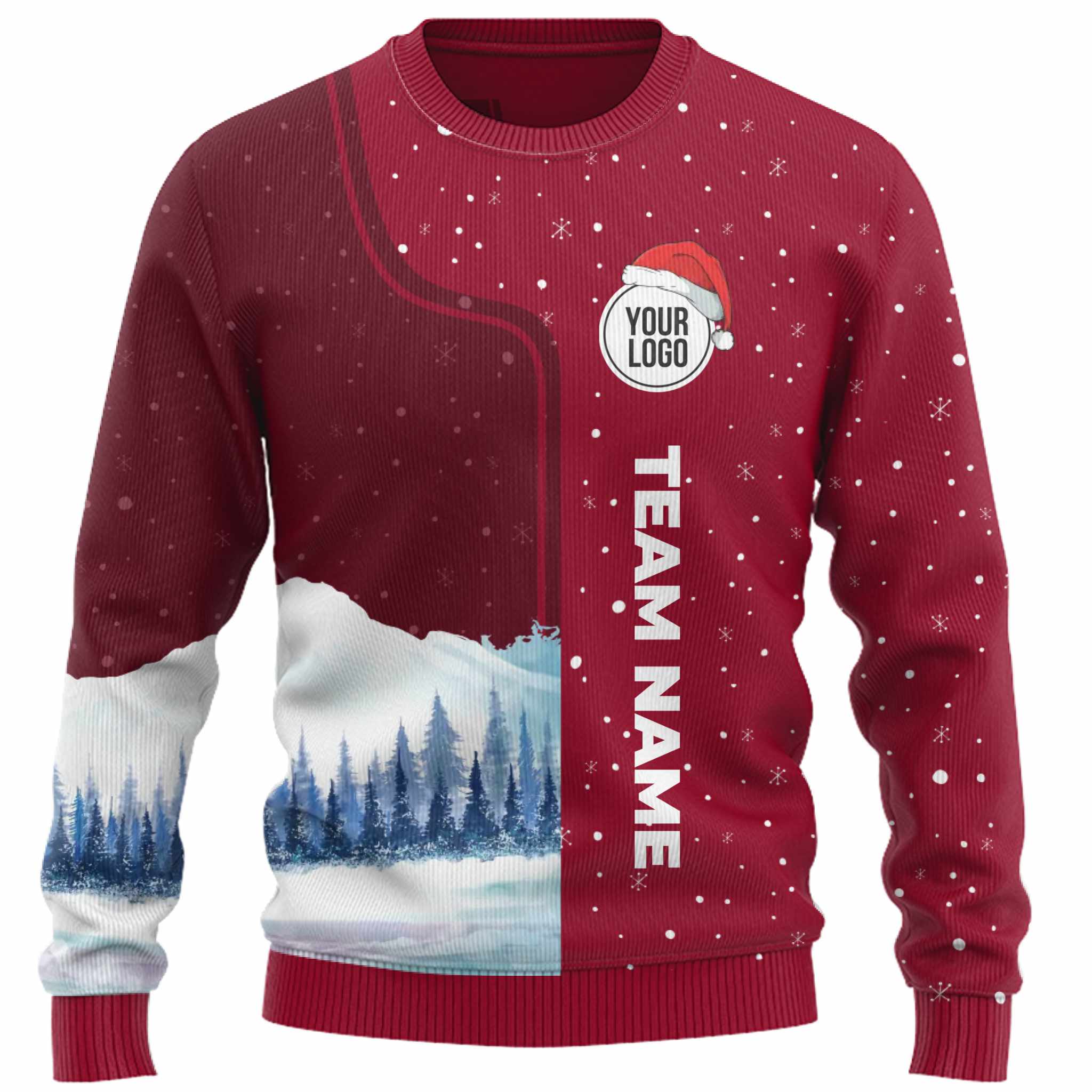 Modern Custom Company Logo And Name Ugly Christmas Sweater 2