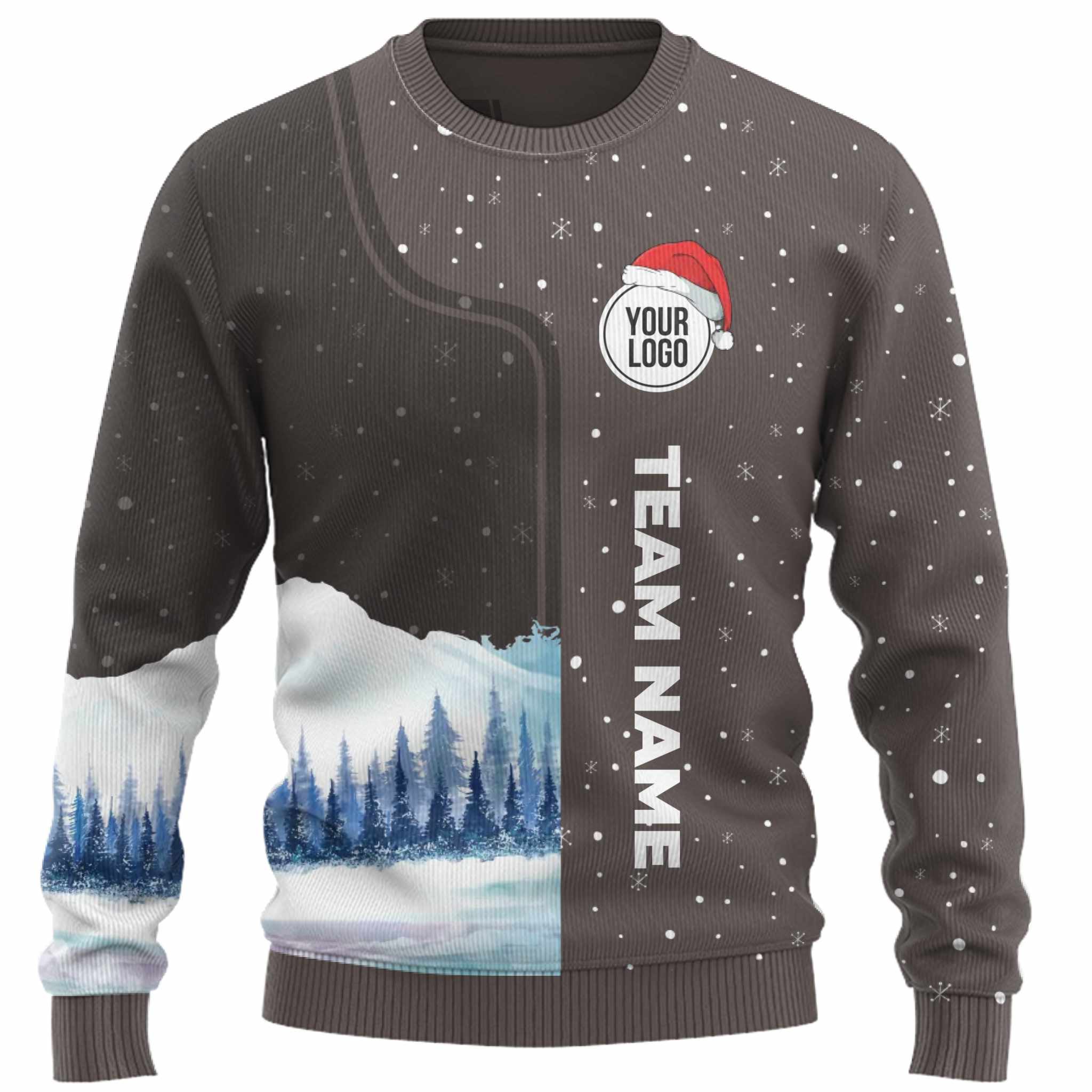Modern Custom Company Logo And Name Ugly Christmas Sweater 5