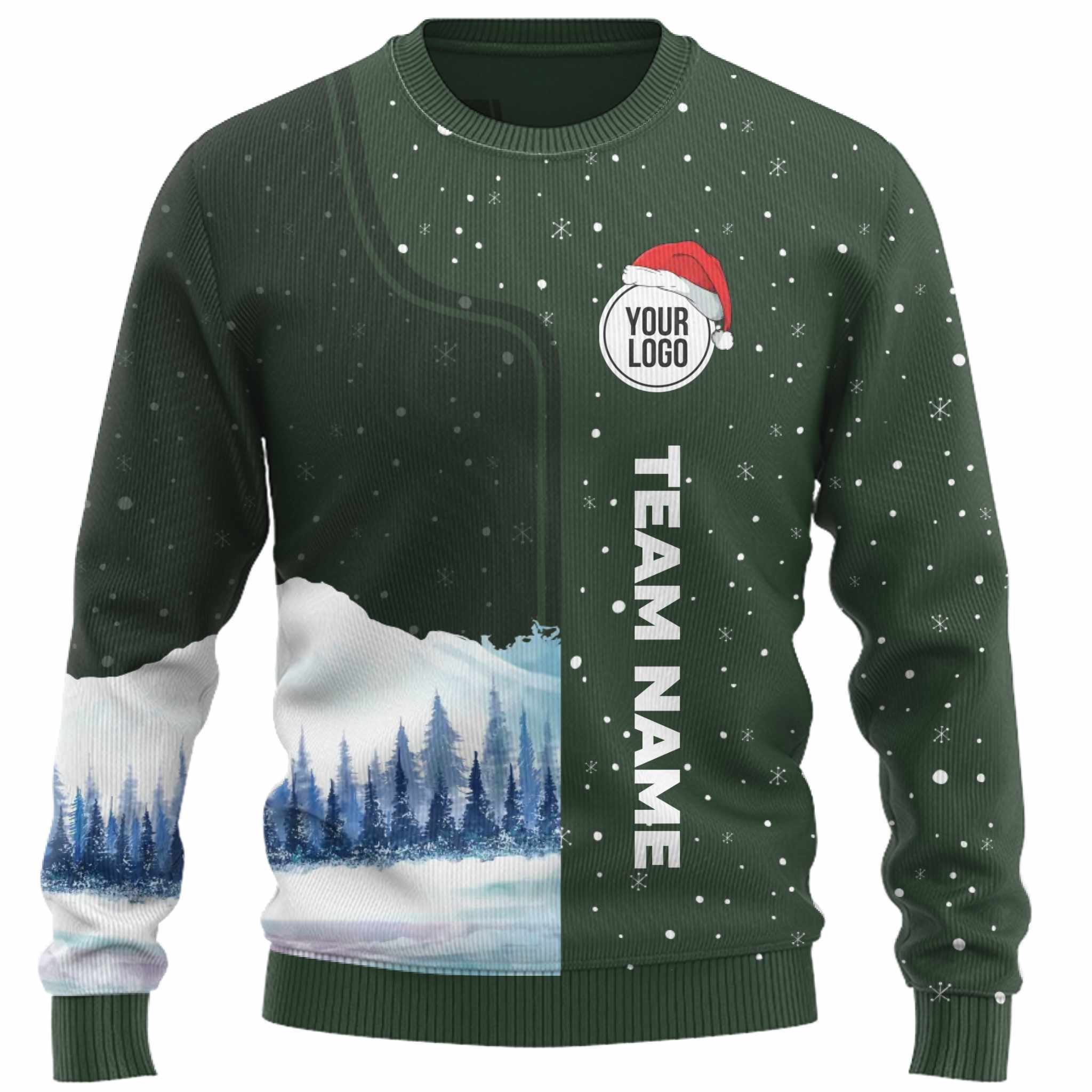 Modern Custom Company Logo And Name Ugly Christmas Sweater 6