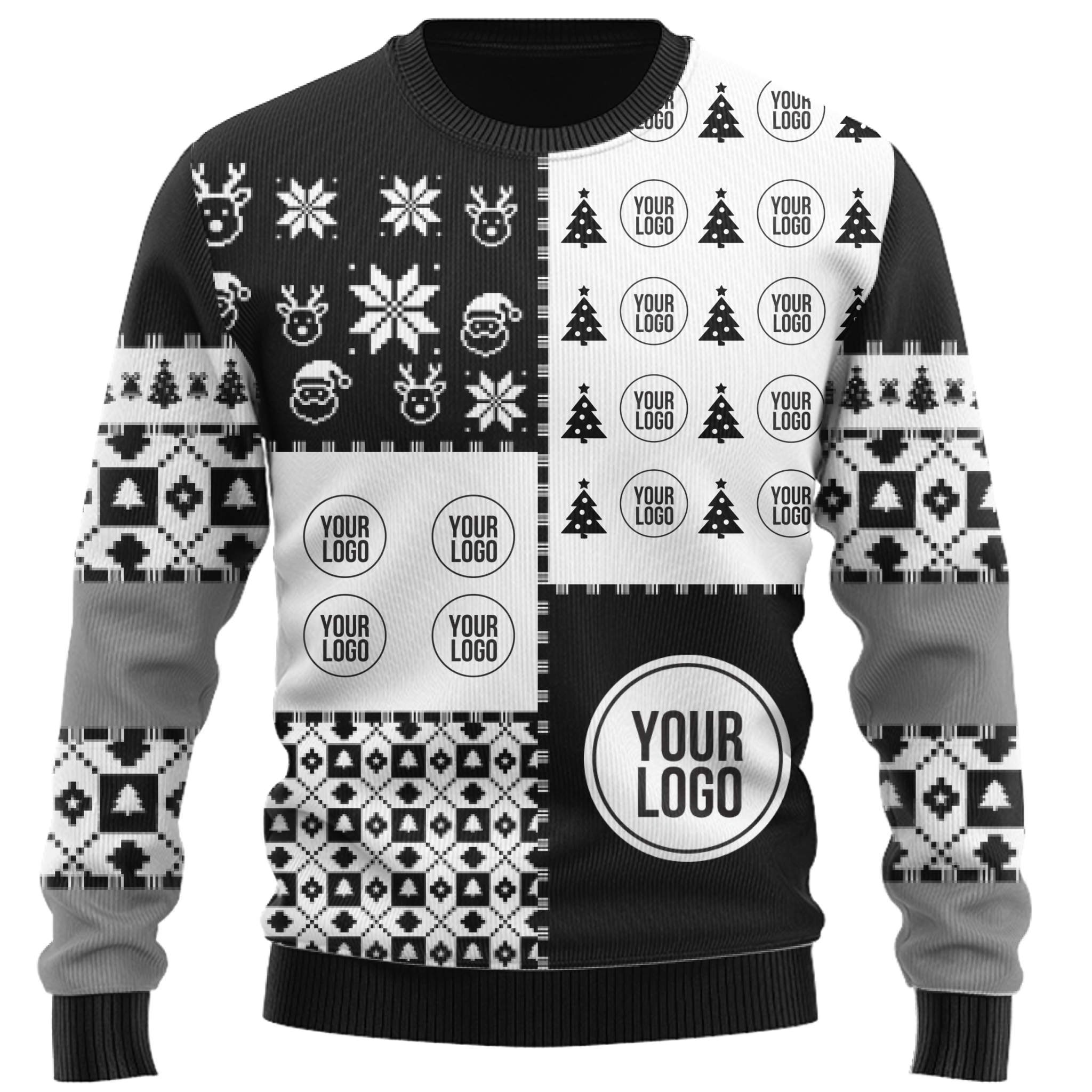 Modern Custom Logos Ugly Christmas Sweater 3