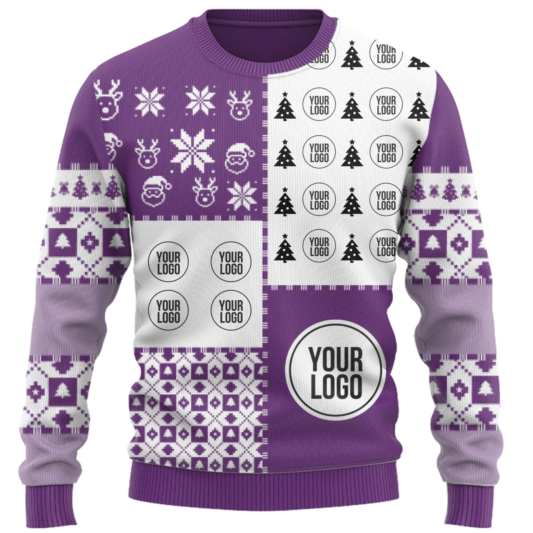 Modern Custom Logos Ugly Christmas Sweater 10