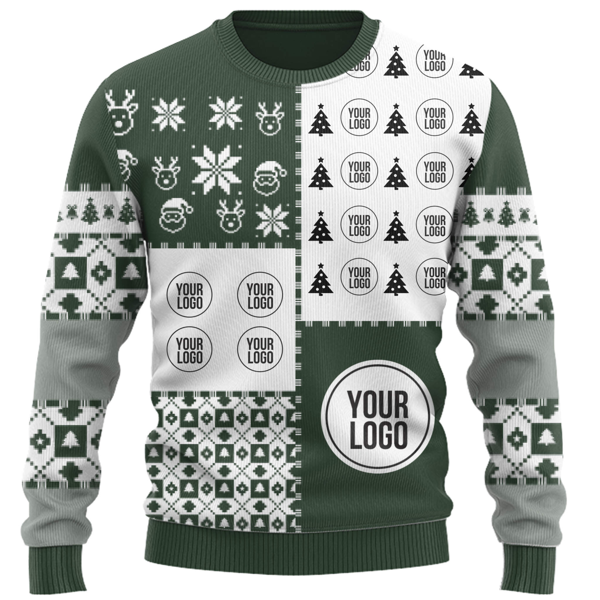 Modern Custom Logos Ugly Christmas Sweater 6
