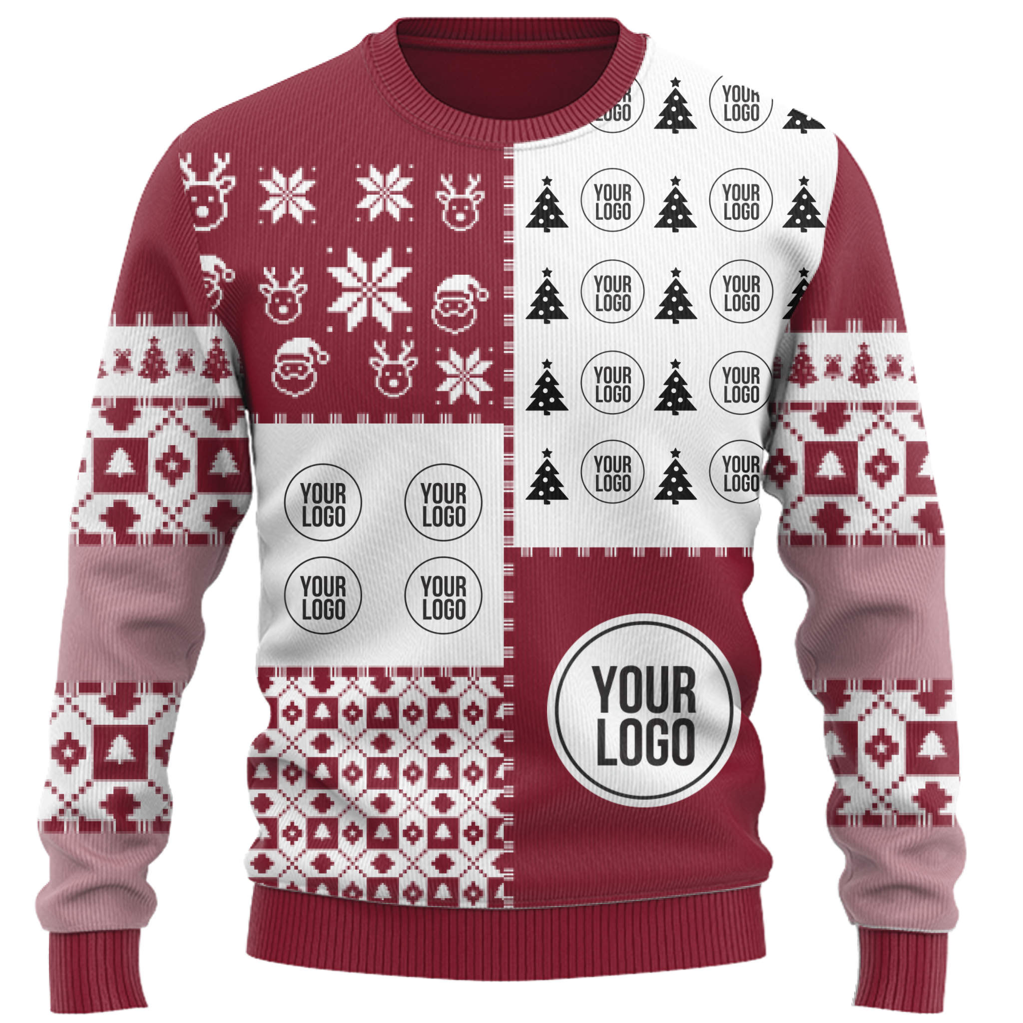 Modern Custom Logos Ugly Christmas Sweater 8