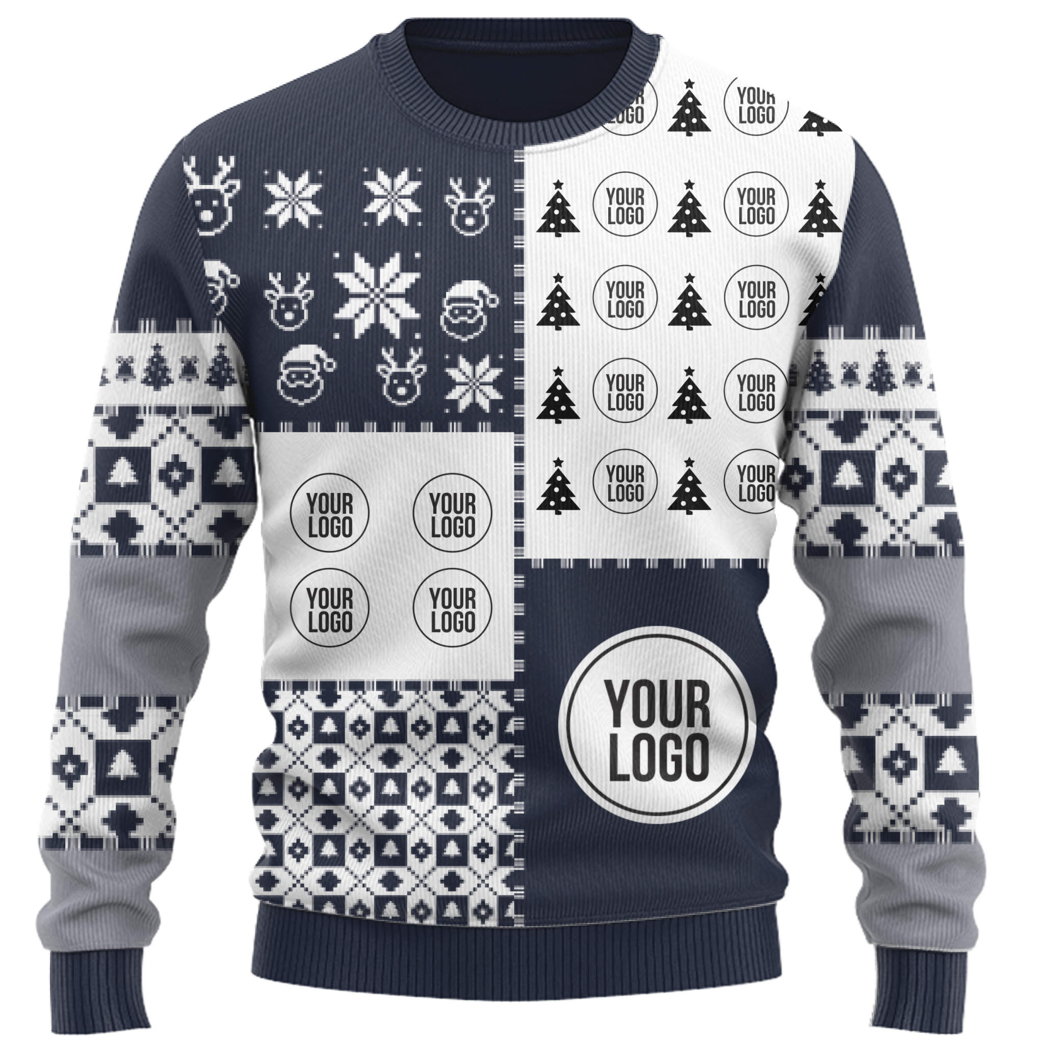 Modern Custom Logos Ugly Christmas Sweater 9