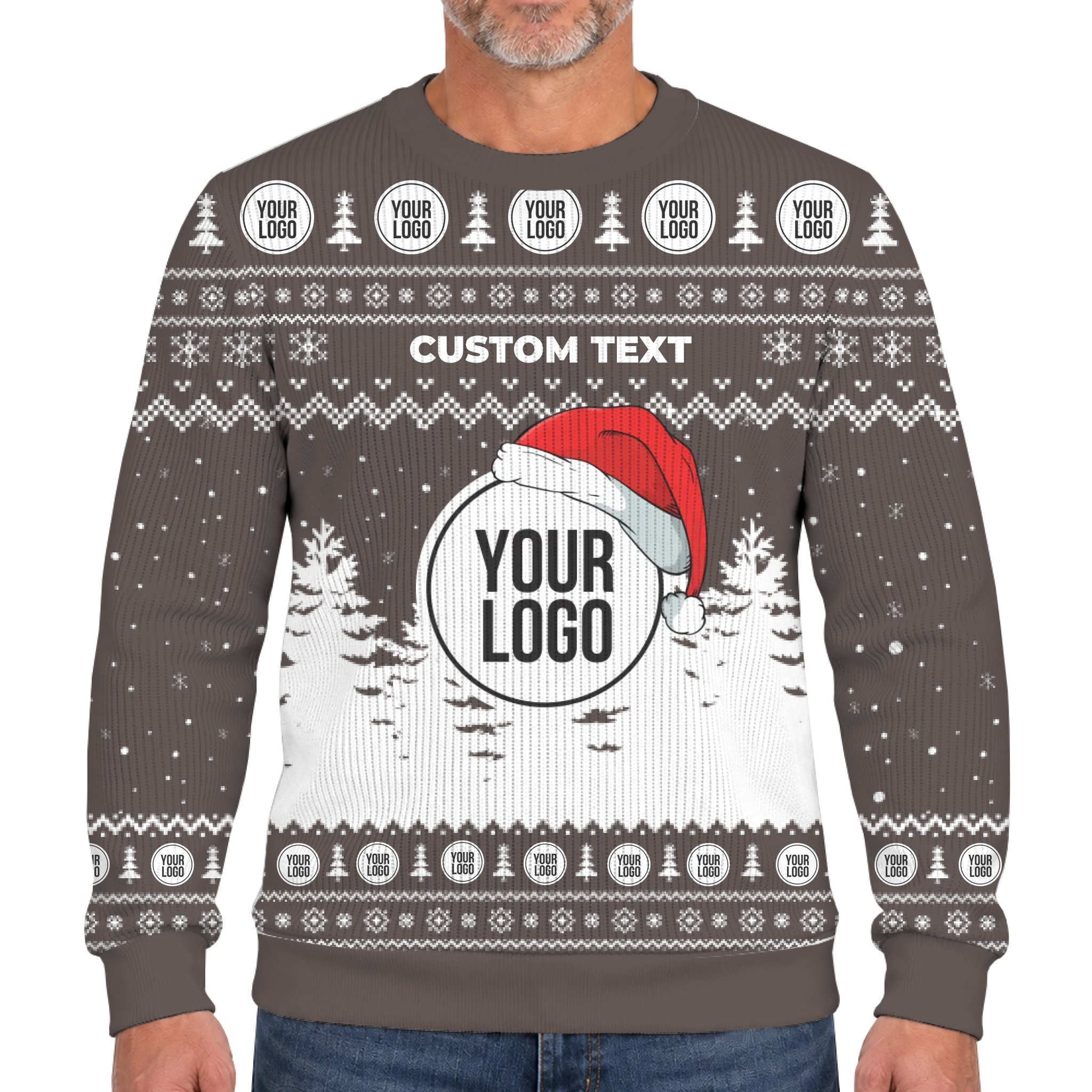 New Custom Company Logo Lookalike Soft Xmas Sweater 6