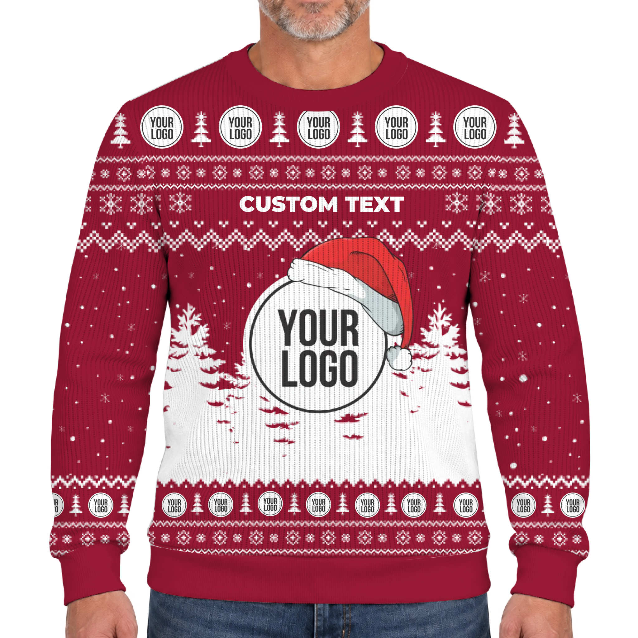 New Custom Company Logo Lookalike Soft Xmas Sweater 11
