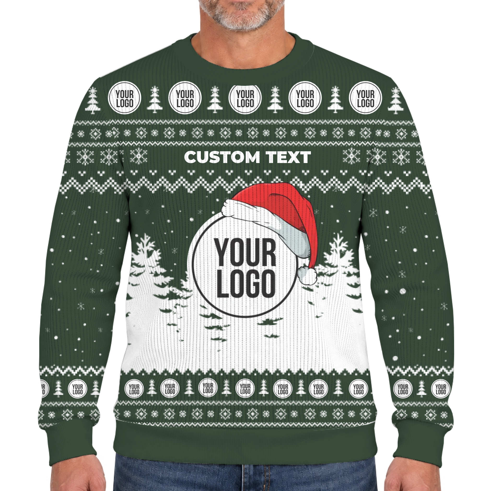 New Custom Company Logo Lookalike Soft Xmas Sweater 7