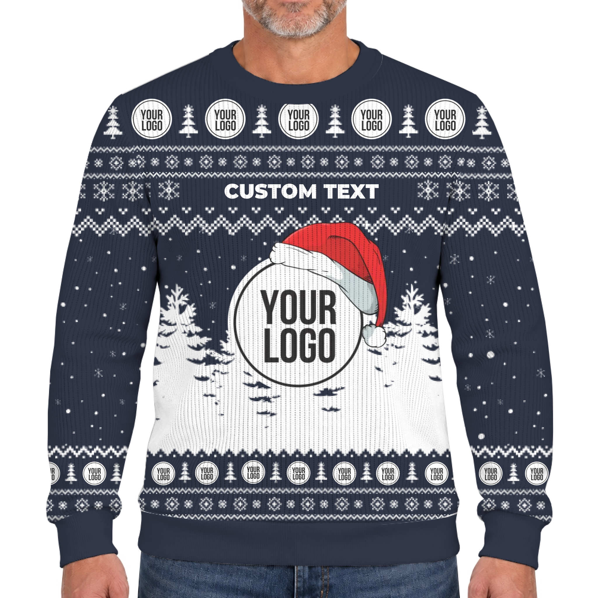 New Custom Company Logo Lookalike Soft Xmas Sweater 9