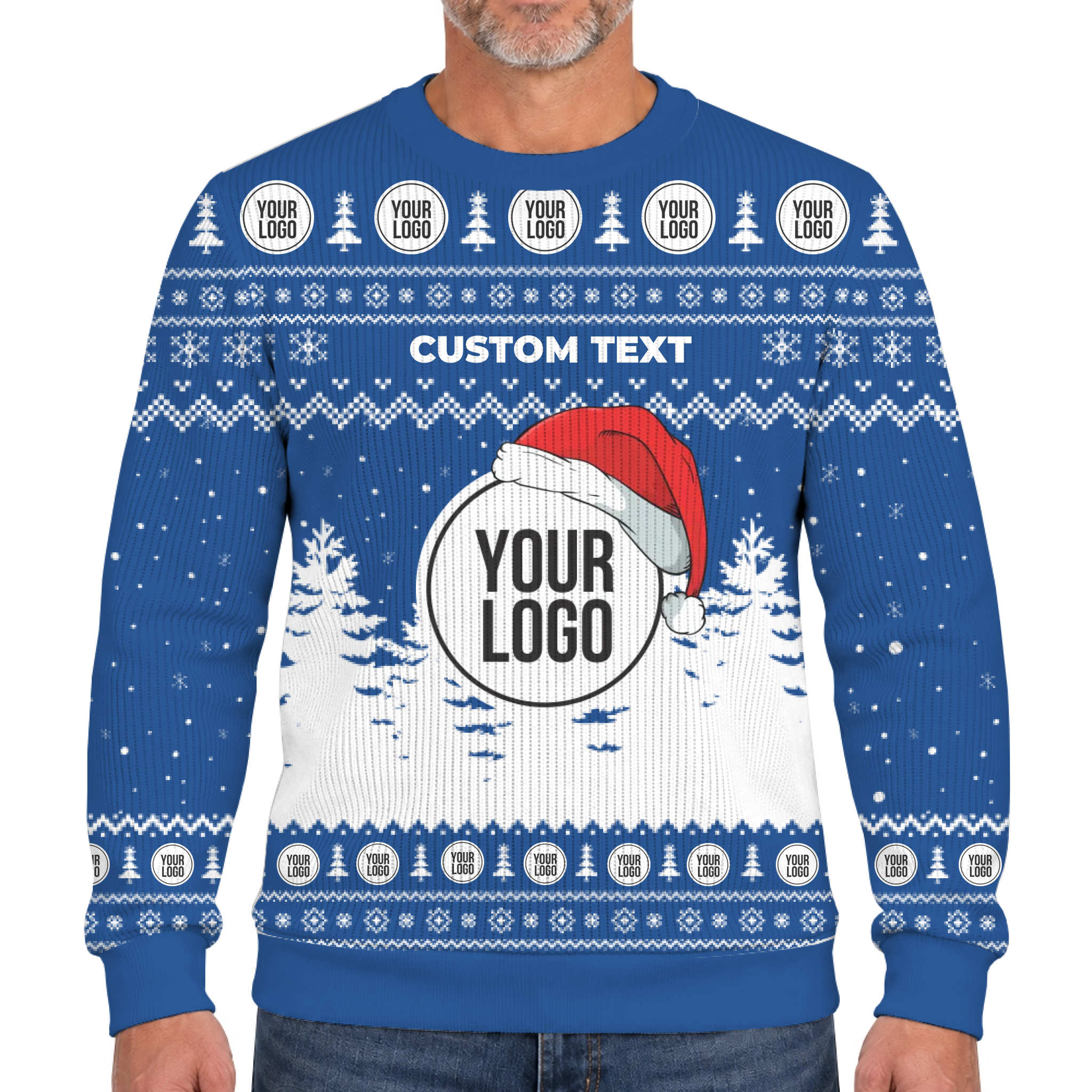 New Custom Company Logo Lookalike Soft Xmas Sweater 5