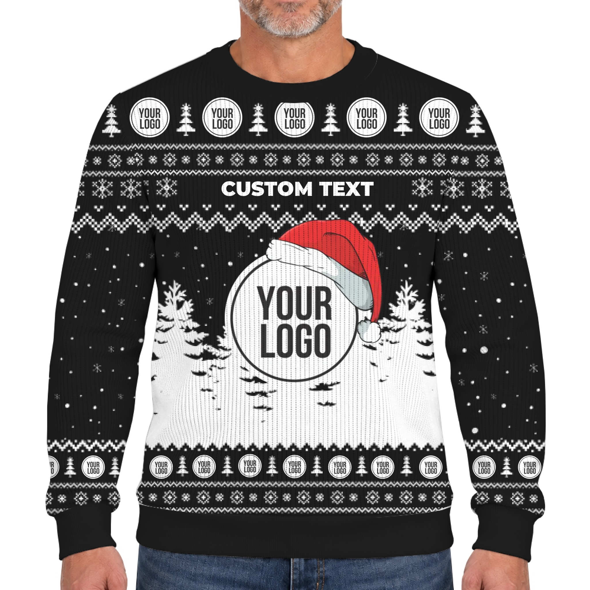 New Custom Company Logo Lookalike Soft Xmas Sweater 10