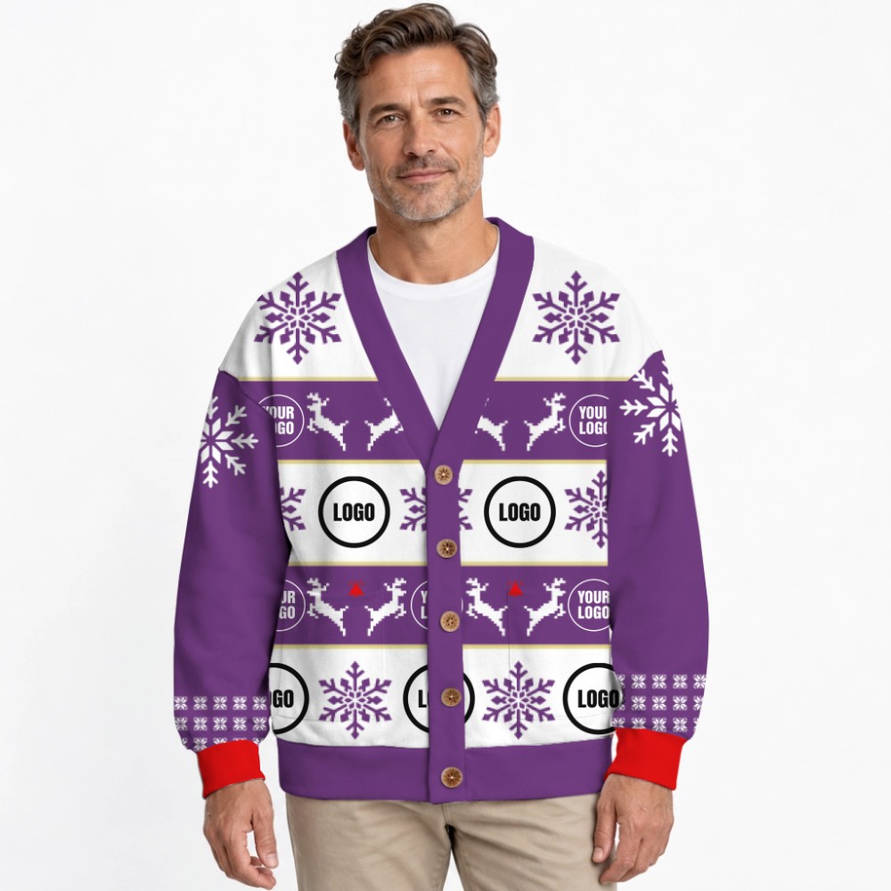Personalized Brand Name And Logo Christmas Cardigan 5
