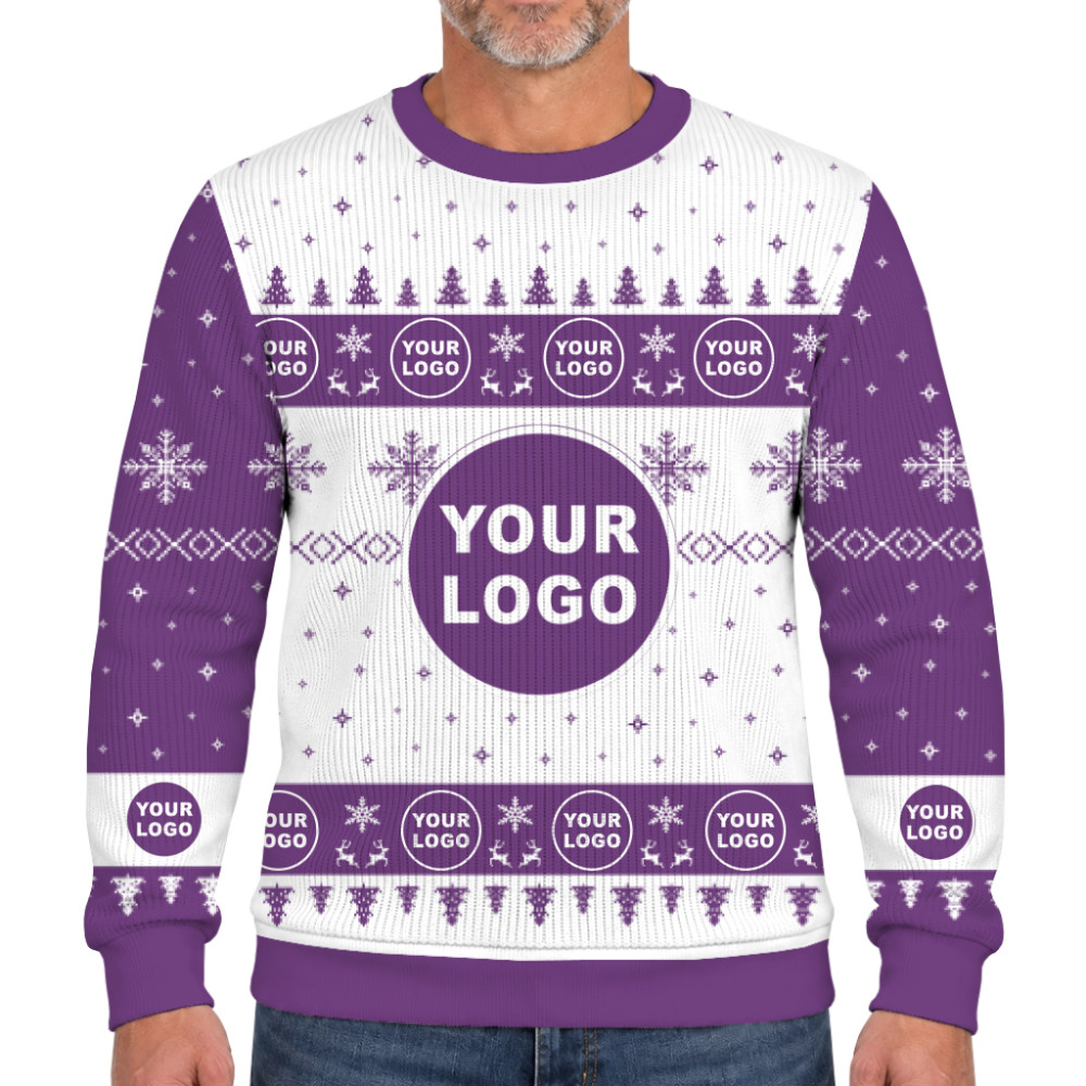 Simple Custom Company Logo Or Face Christmas Soft Sweater 4