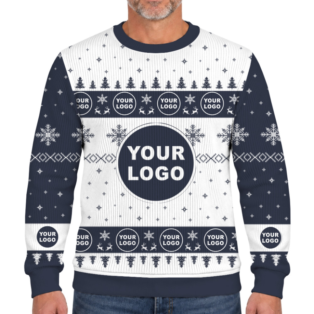 Simple Custom Company Logo Or Face Christmas Soft Sweater 2