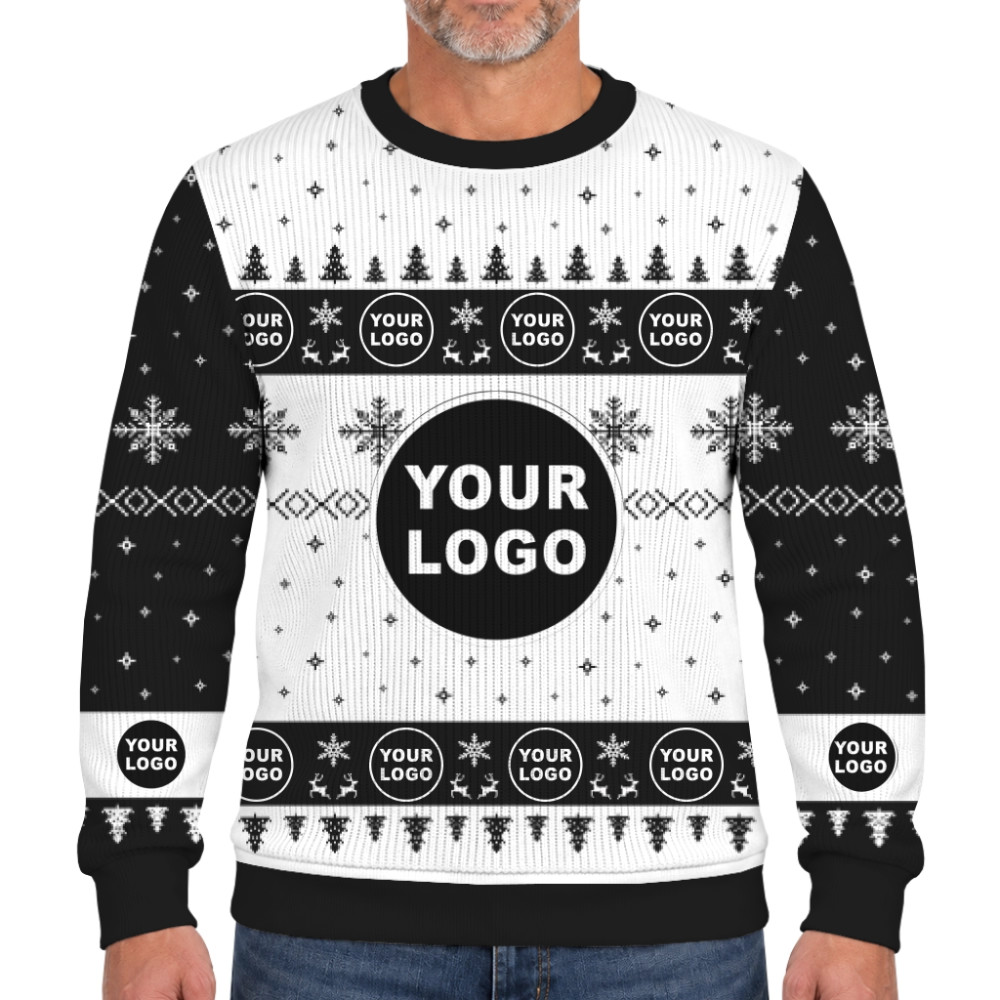 Simple Custom Company Logo Or Face Christmas Soft Sweater 5