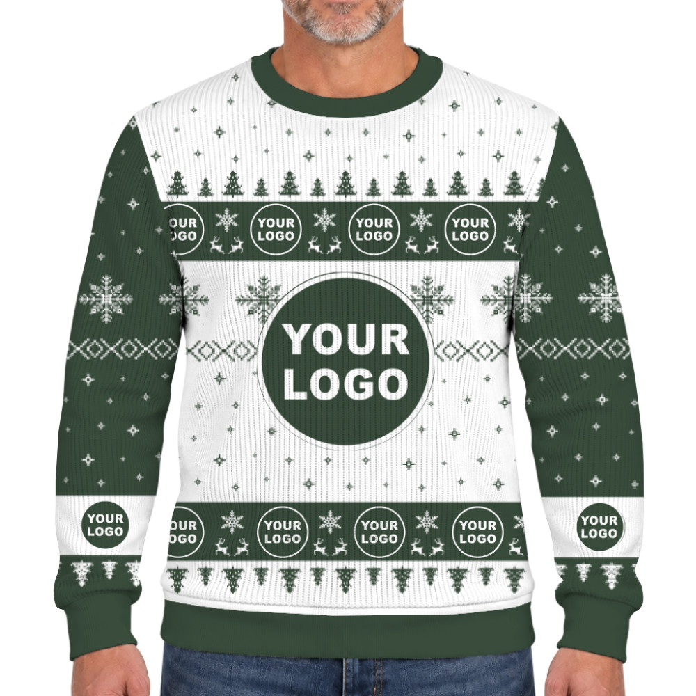 Simple Custom Company Logo Or Face Christmas Soft Sweater 6