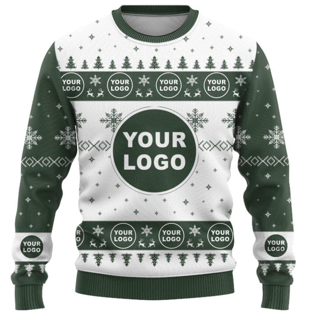 Simple Custom Company Logo Or Face Christmas Sweater 2