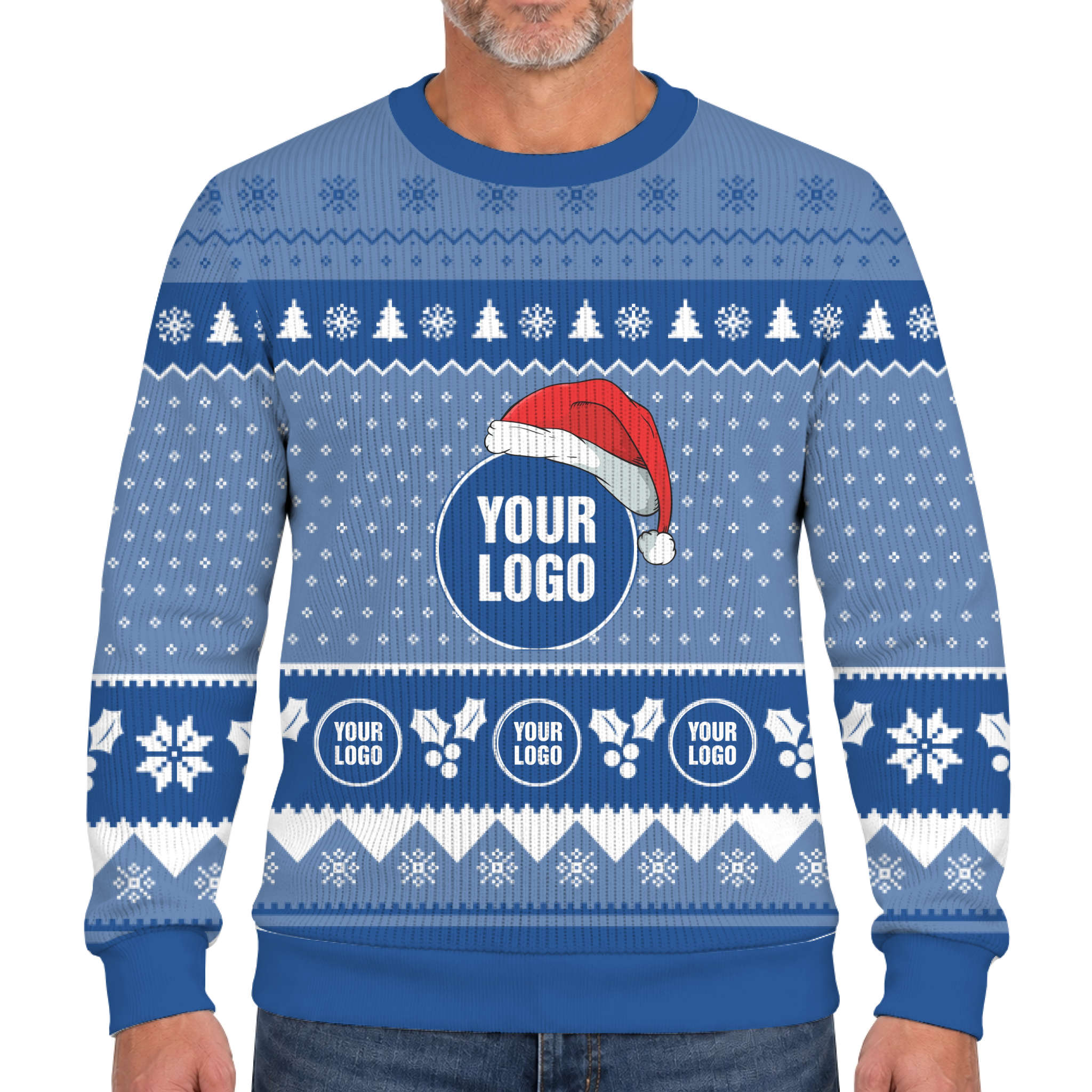 Simple Custom Logo Lookalike Knit Xmas Sweater 7