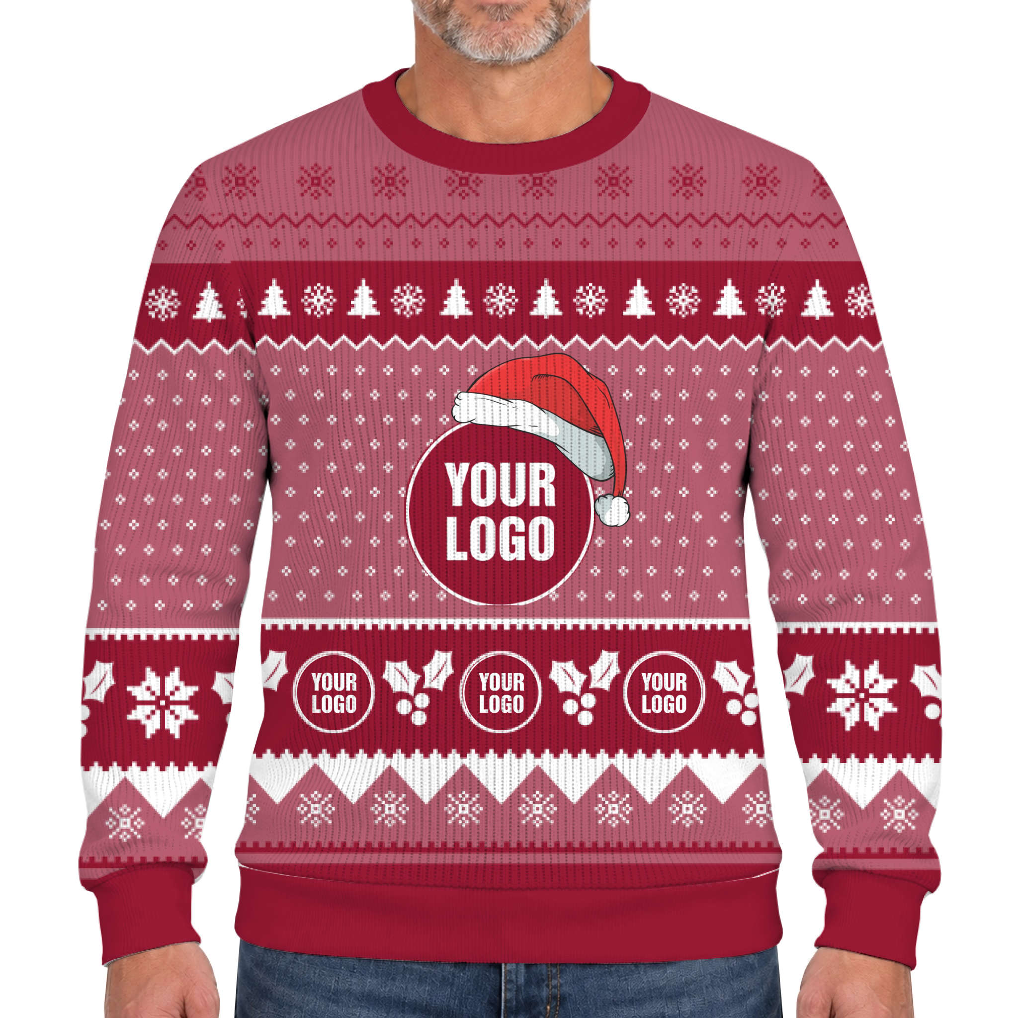 Simple Custom Logo Lookalike Knit Xmas Sweater 8