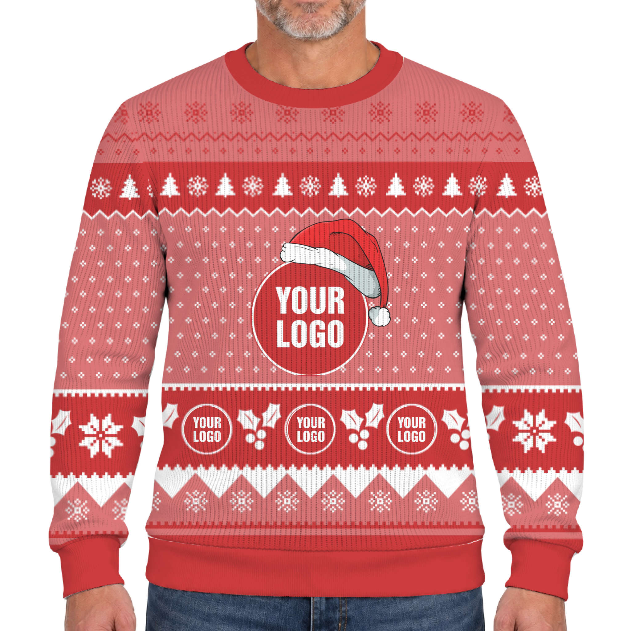 Simple Custom Logo Lookalike Knit Xmas Sweater 10