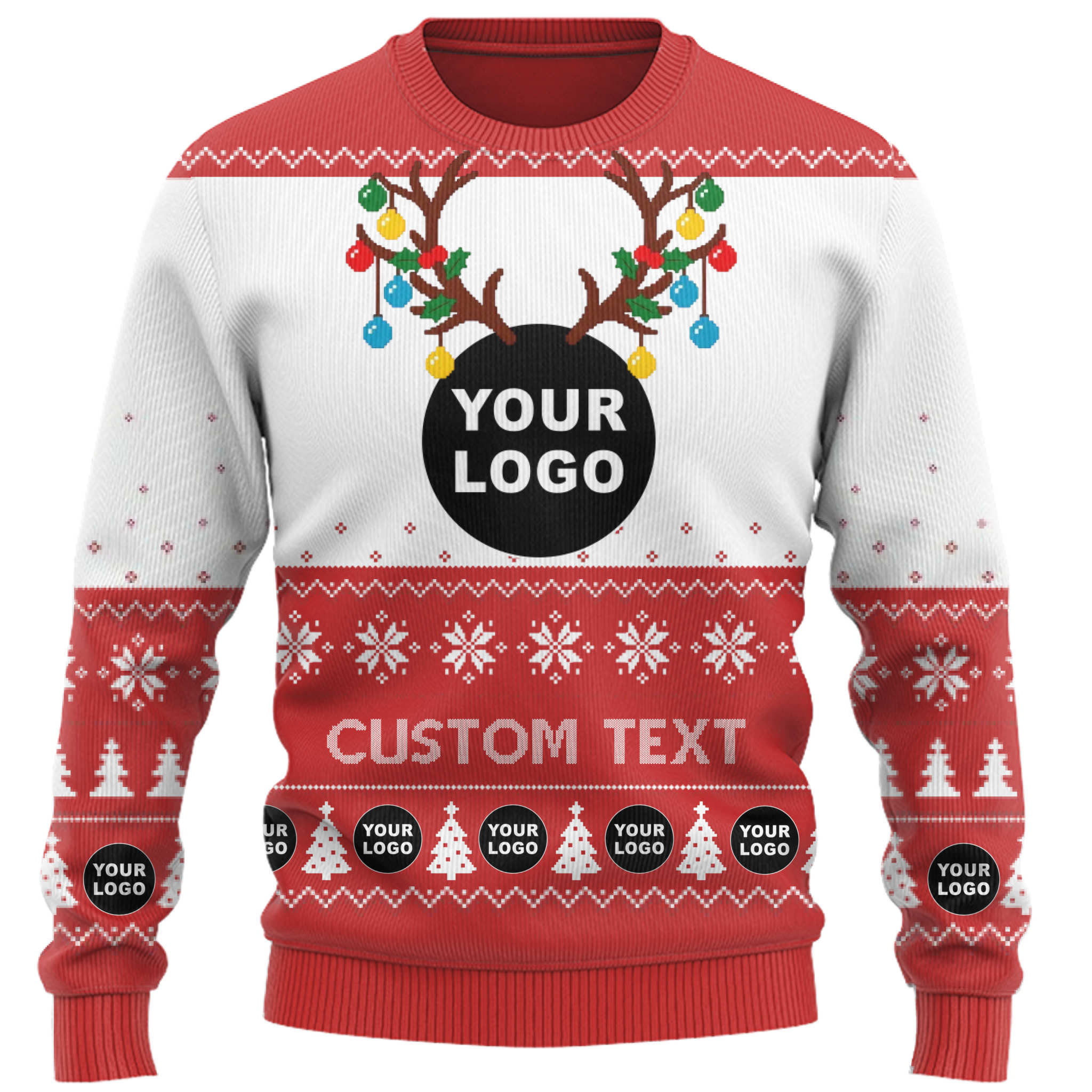 Team Uniform Custom Logo Or Face Ugly Christmas Sweater 2