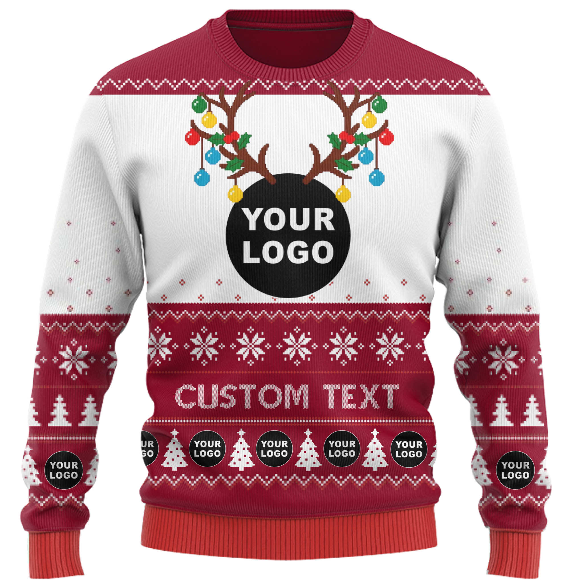 Team Uniform Custom Logo Or Face Ugly Christmas Sweater 4