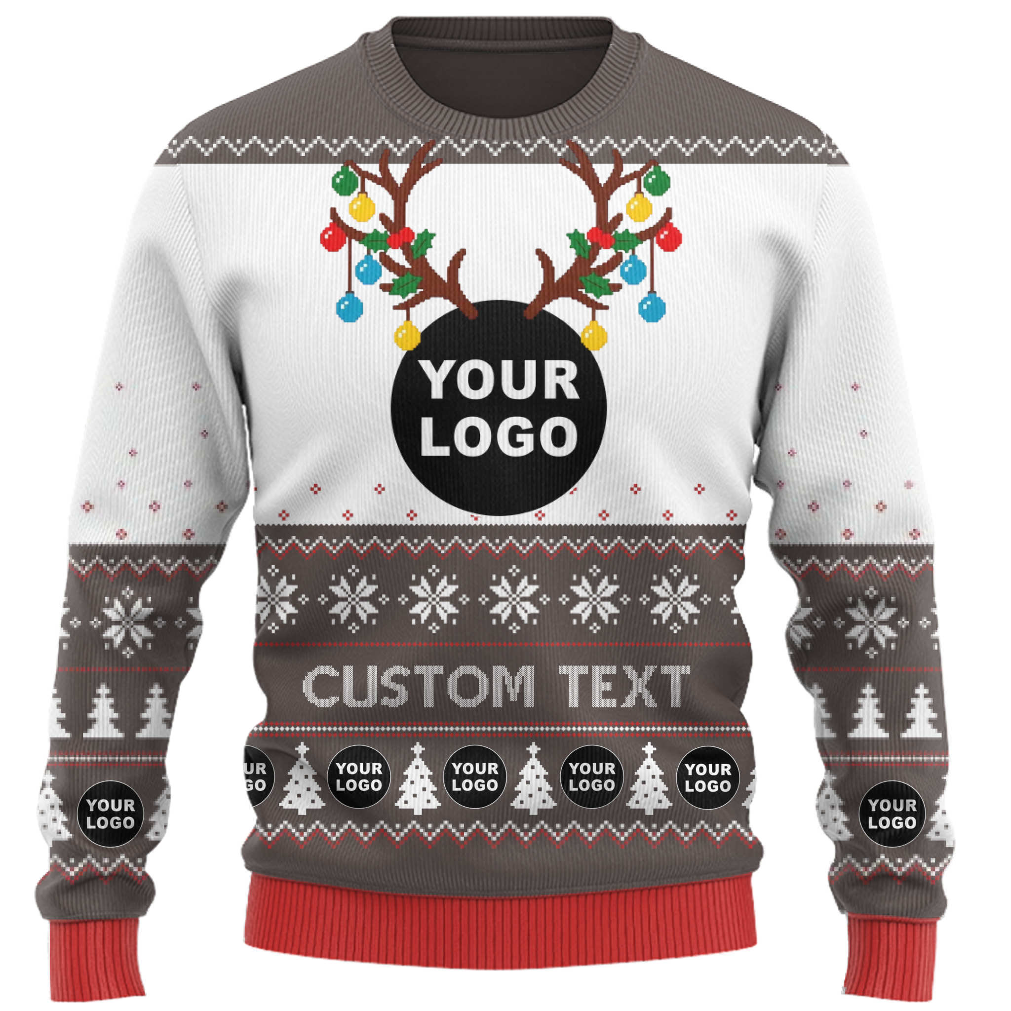 Team Uniform Custom Logo Or Face Ugly Christmas Sweater 5
